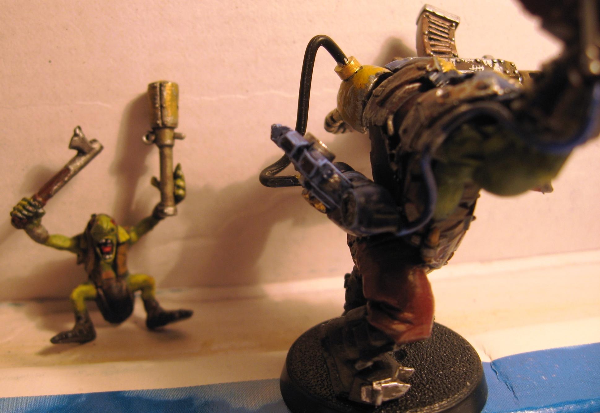 Conversion, Custom, Gretchin, Grots, Nob, Orks, Power Klaw, Waagh!