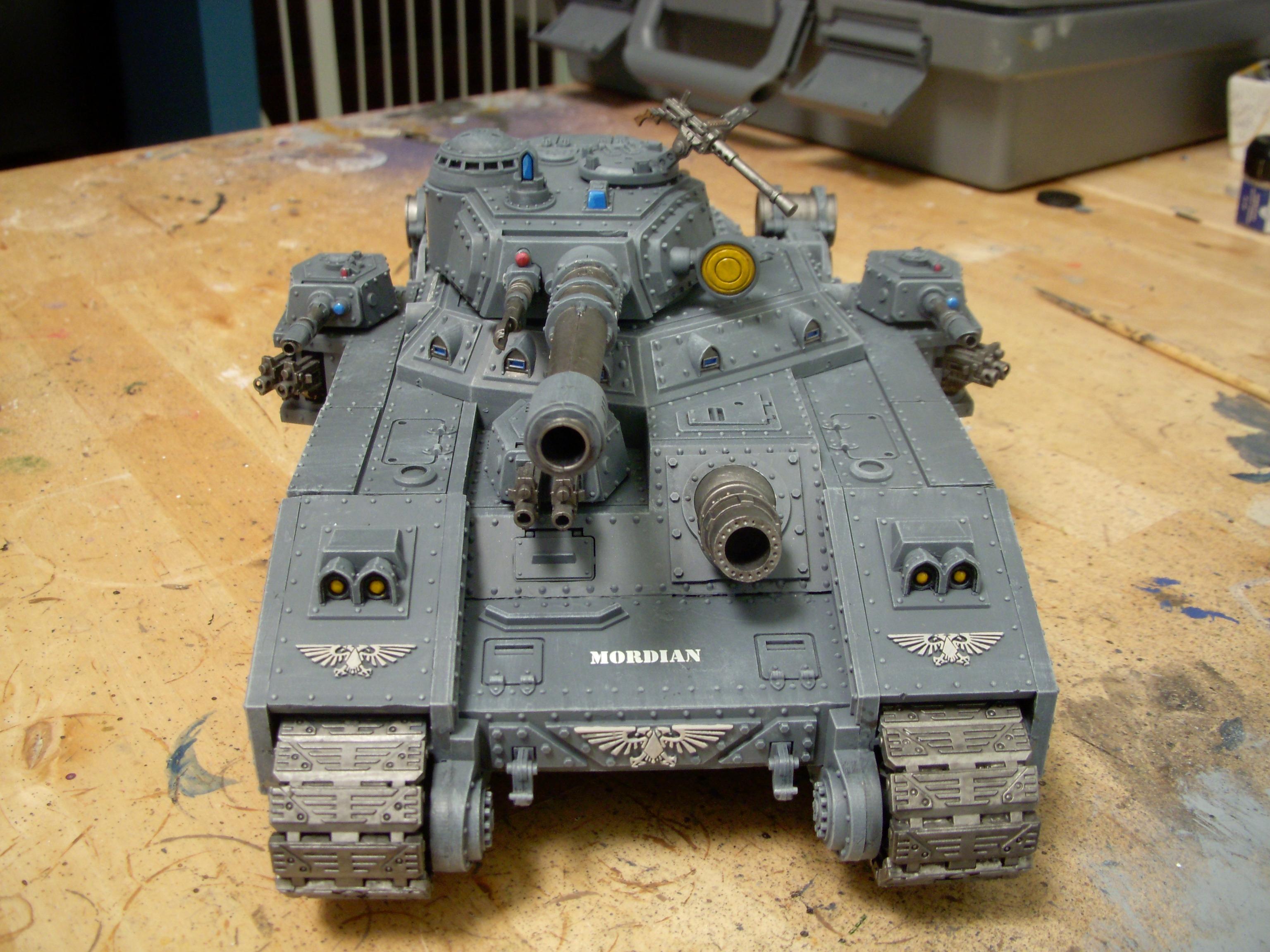 Bad Moon Orks, Baneblade, Imperial Guard, Imperial Guard Mordian Iron Guard Bad Moon Orks, Mordian Imperial Guard, Super-heavy, Tank