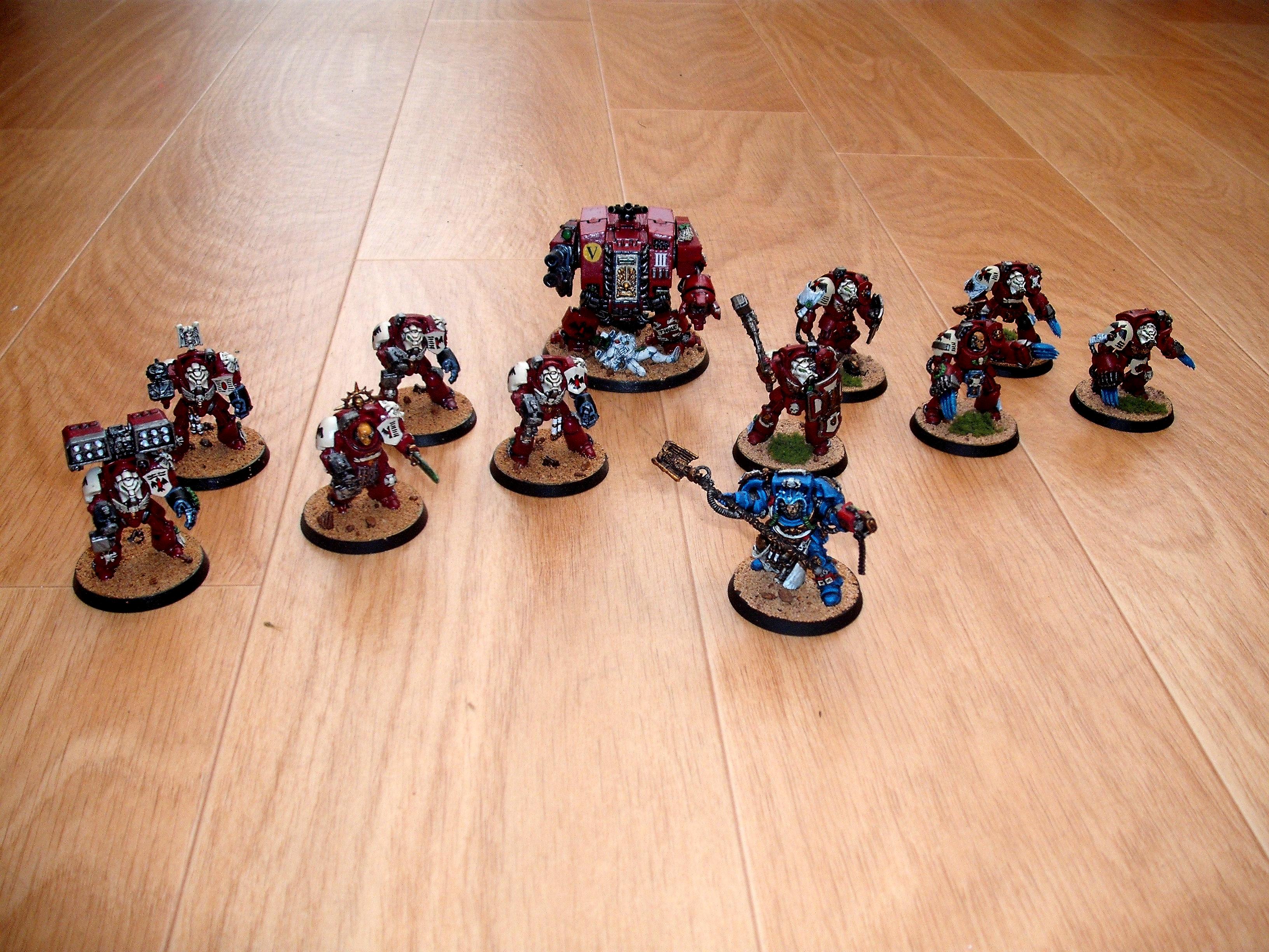 Blood Ravens, Dreadnought, Librarian, Space Marines, Terminator Armor