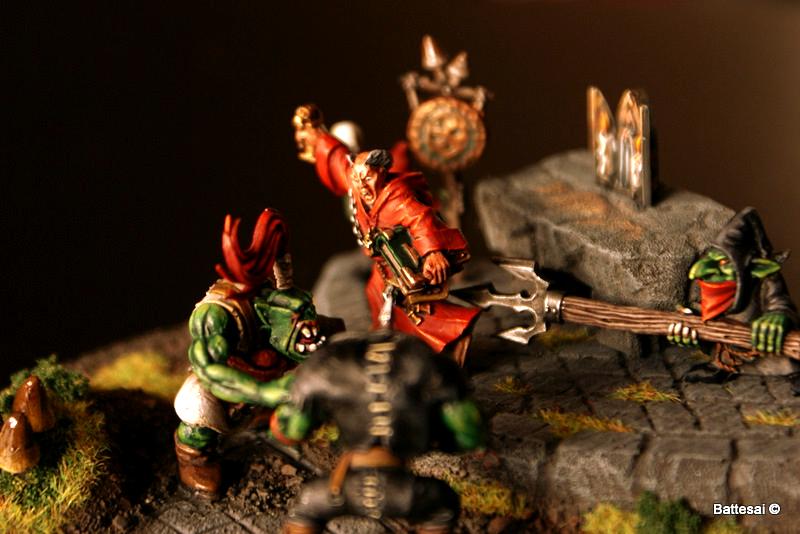 Conversion, Goblins, Greenstuff, Orks, Priest, Scratch Build, Terrain