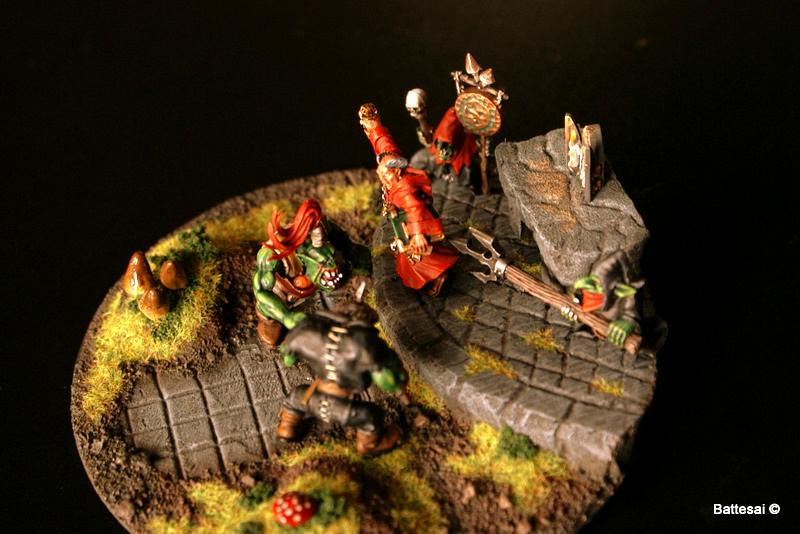 Conversion, Goblins, Greenstuff, Orks, Priest, Scratch Build, Terrain
