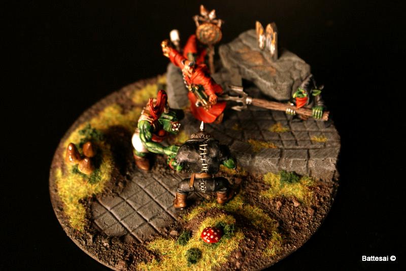 Conversion, Goblins, Greenstuff, Orks, Priest, Scratch Build, Terrain