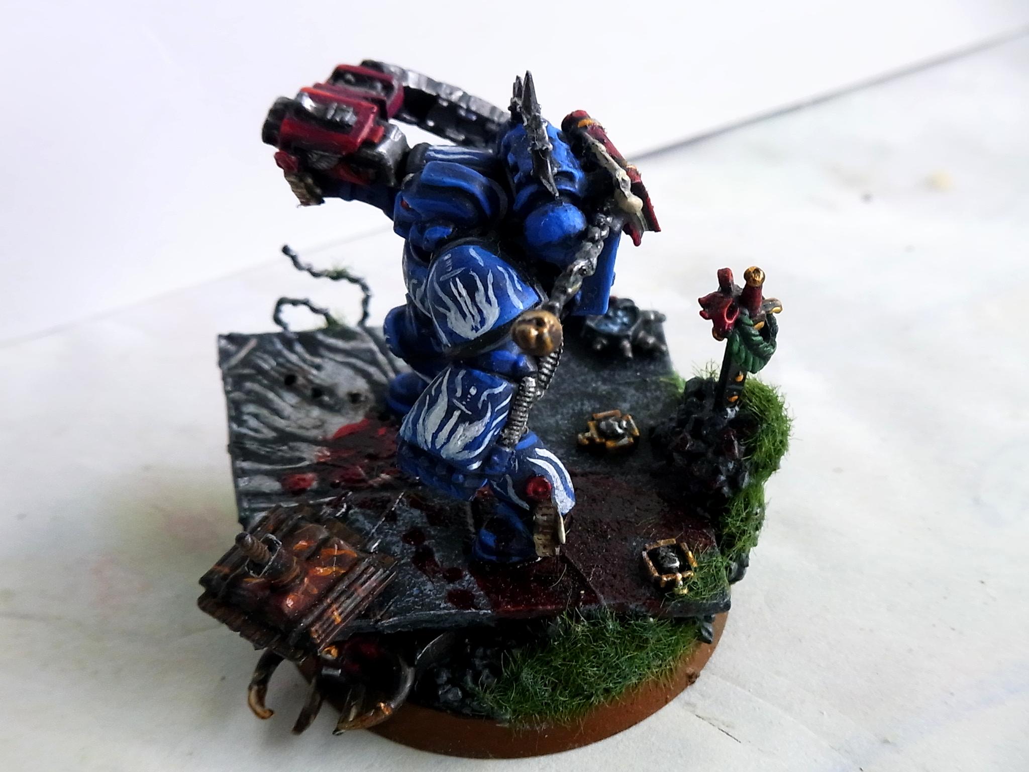 Astartes, Chapter Master, Ontario Virgil, Power Fist, Space Marines, White Swords