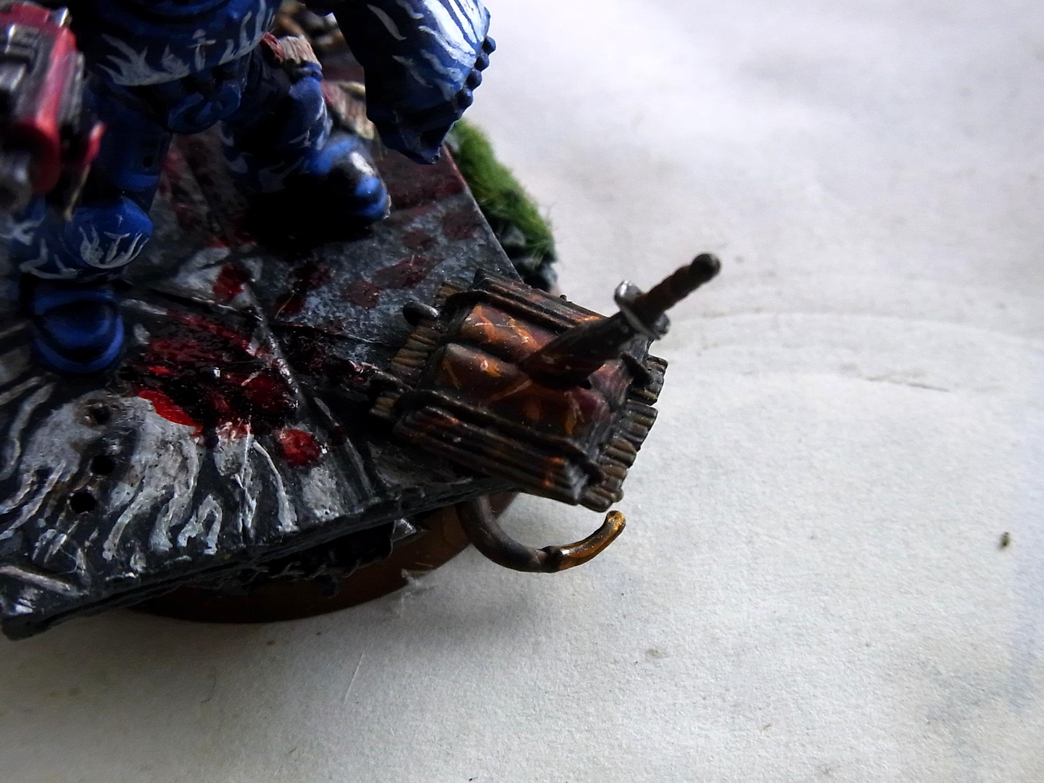 Astartes, Chapter Master, Ontario Virgil, Power Fist, Space Marines, White Swords