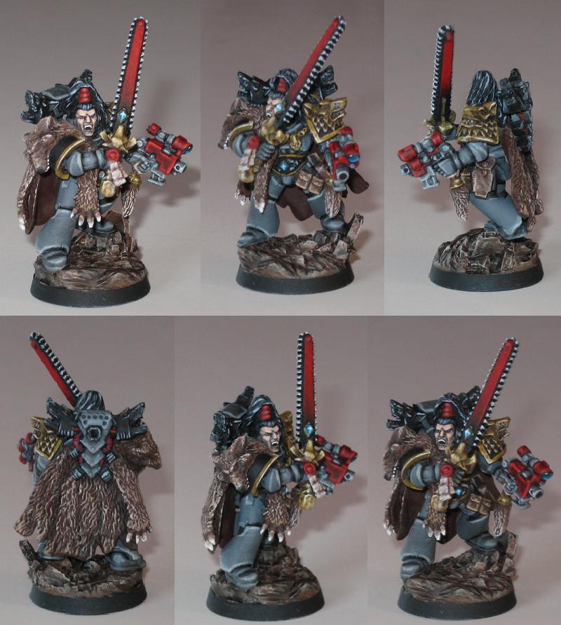 Captain, Conversion, Painted Wolf Lord, Space Marines, Space Wolves, Warhammer 40,000, Wolf Lord