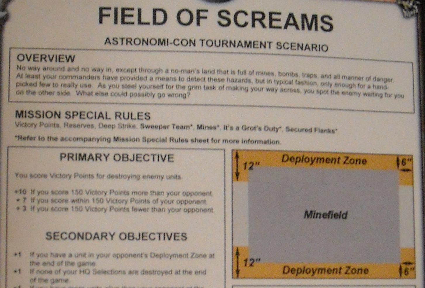 Scenario, Field of Screams scenario