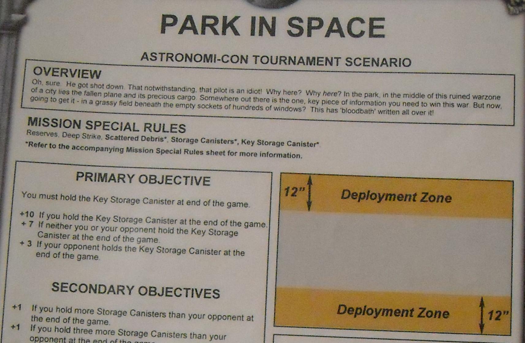 Scenario, Park in Space scenario