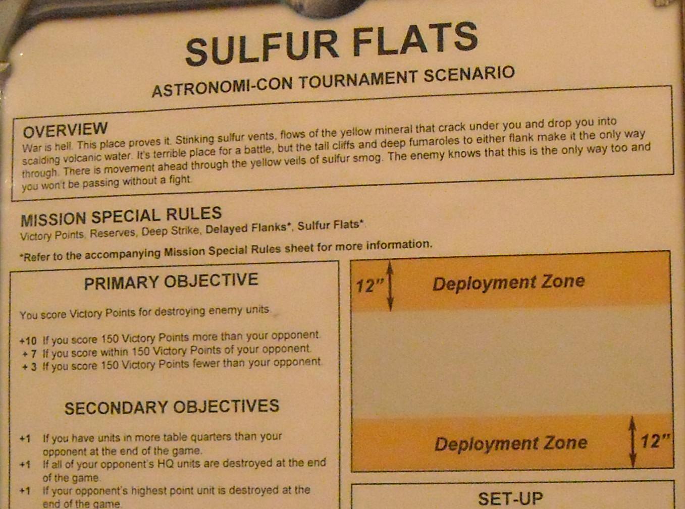 Scenario, Sulfur Flats scenario