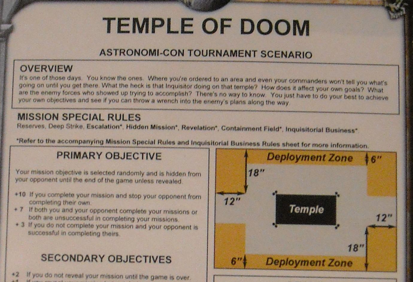 Scenario, Temple of Doom scenario