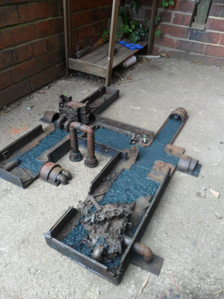 Sewer, Terrain, flat base colours , i like the muted look like this 