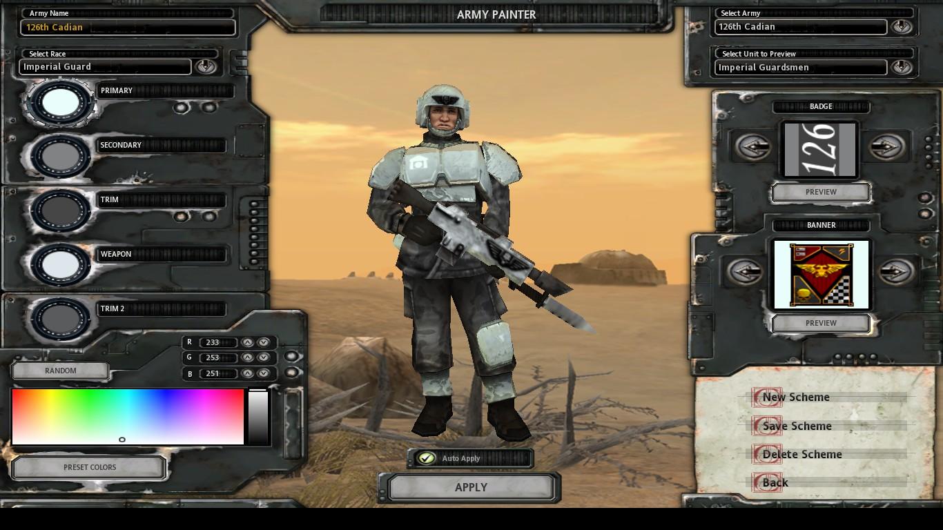 Imperial Guard, Paint Scheme