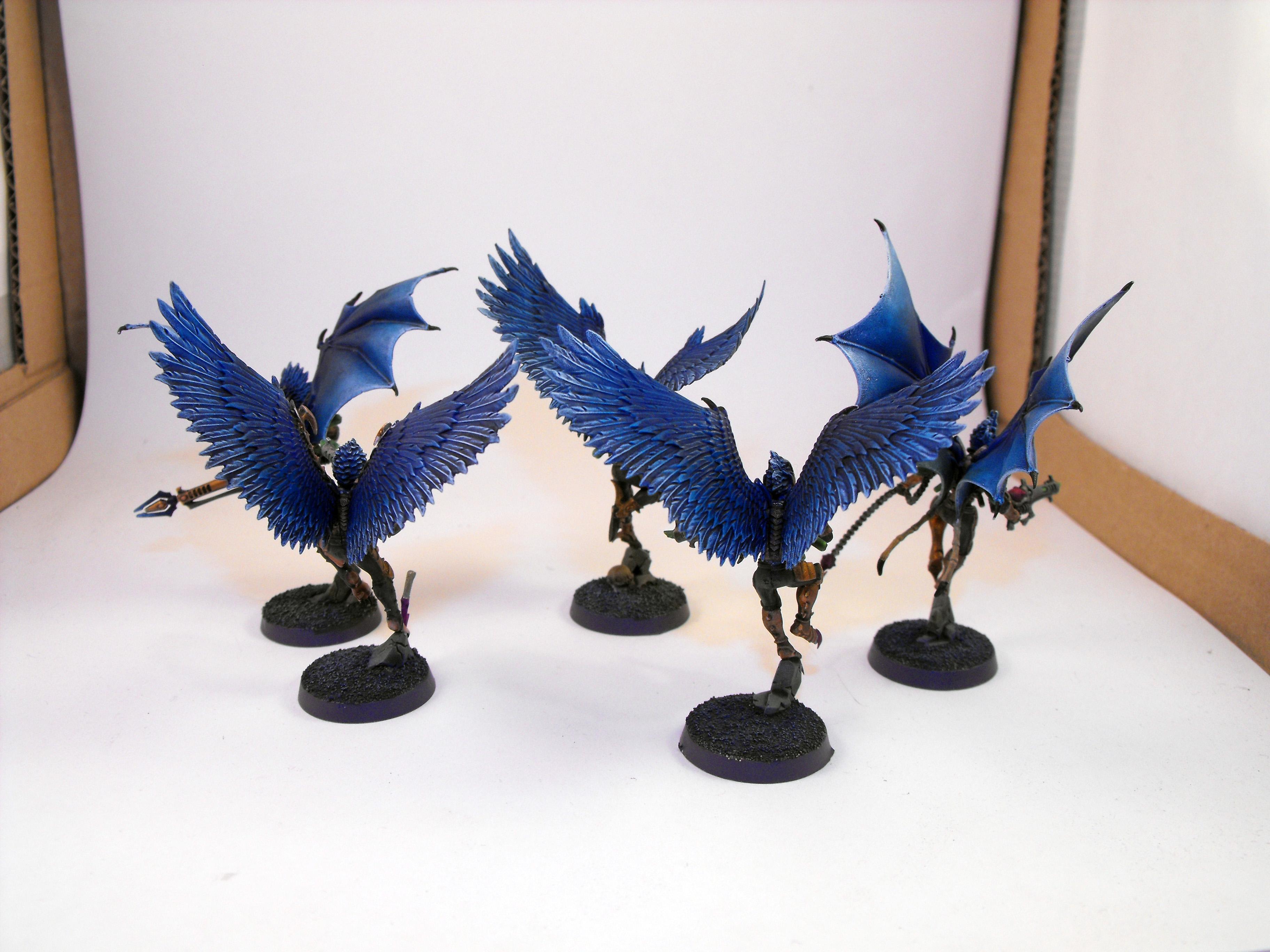 Blue, Dark, Dark Eldar, Eldar, Fast Attack, Jump Infantry, Scourges, Winged