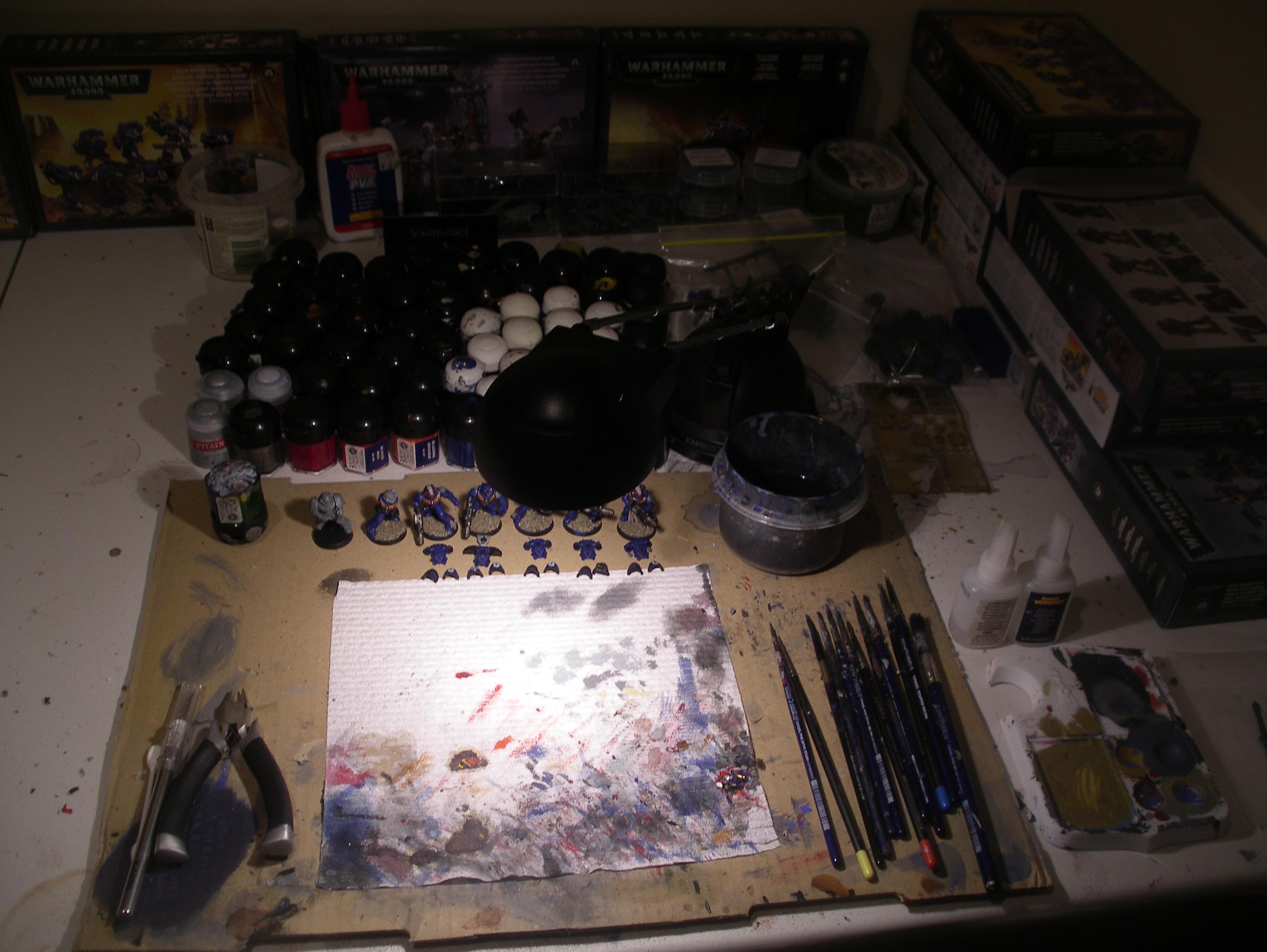 cleaned paint station