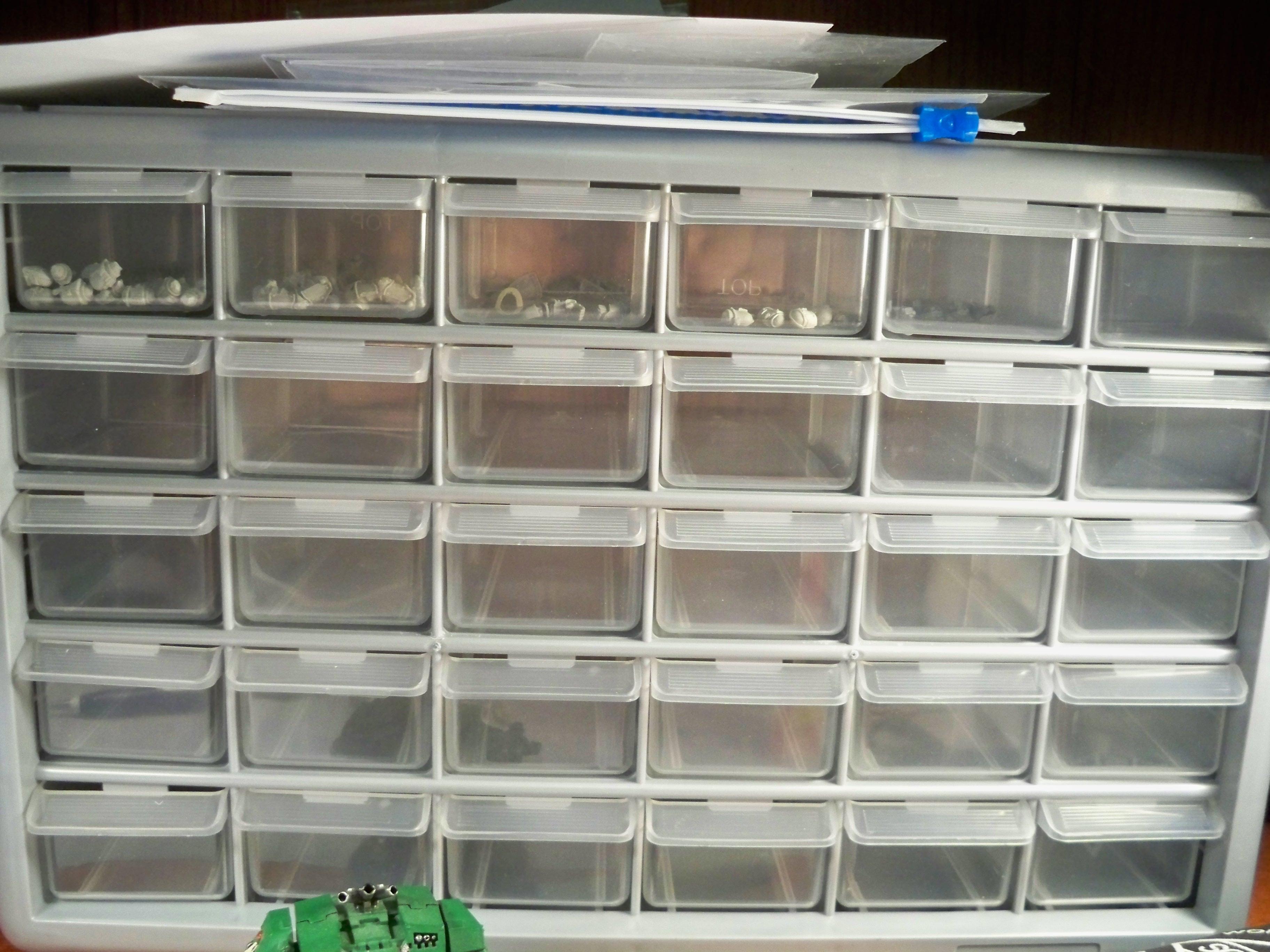 And just cause I can, the storage solution for all the Iron Mongers bits as they come in and I "process them"