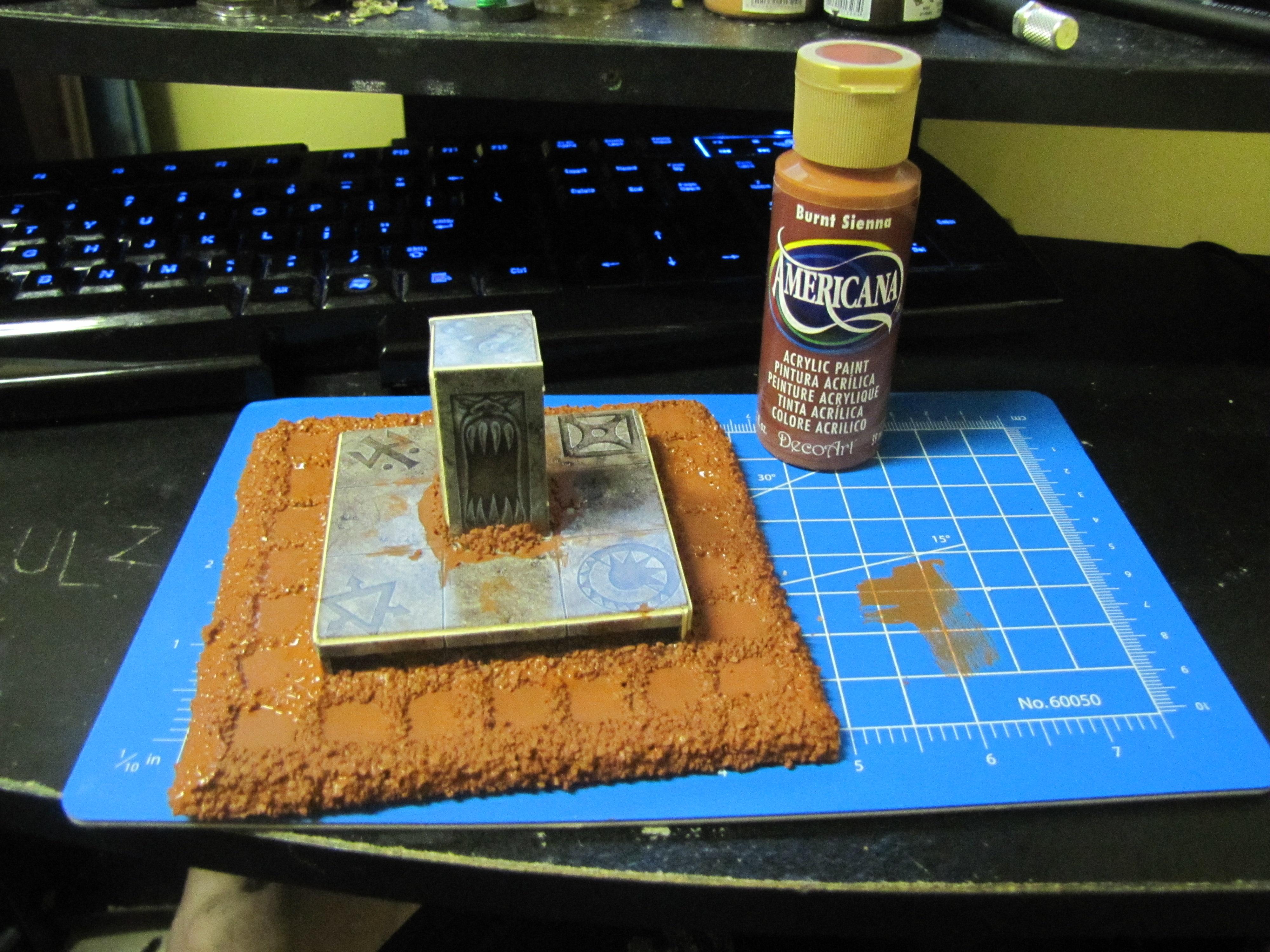 Mordheim, Terrain, painting the base solid brown