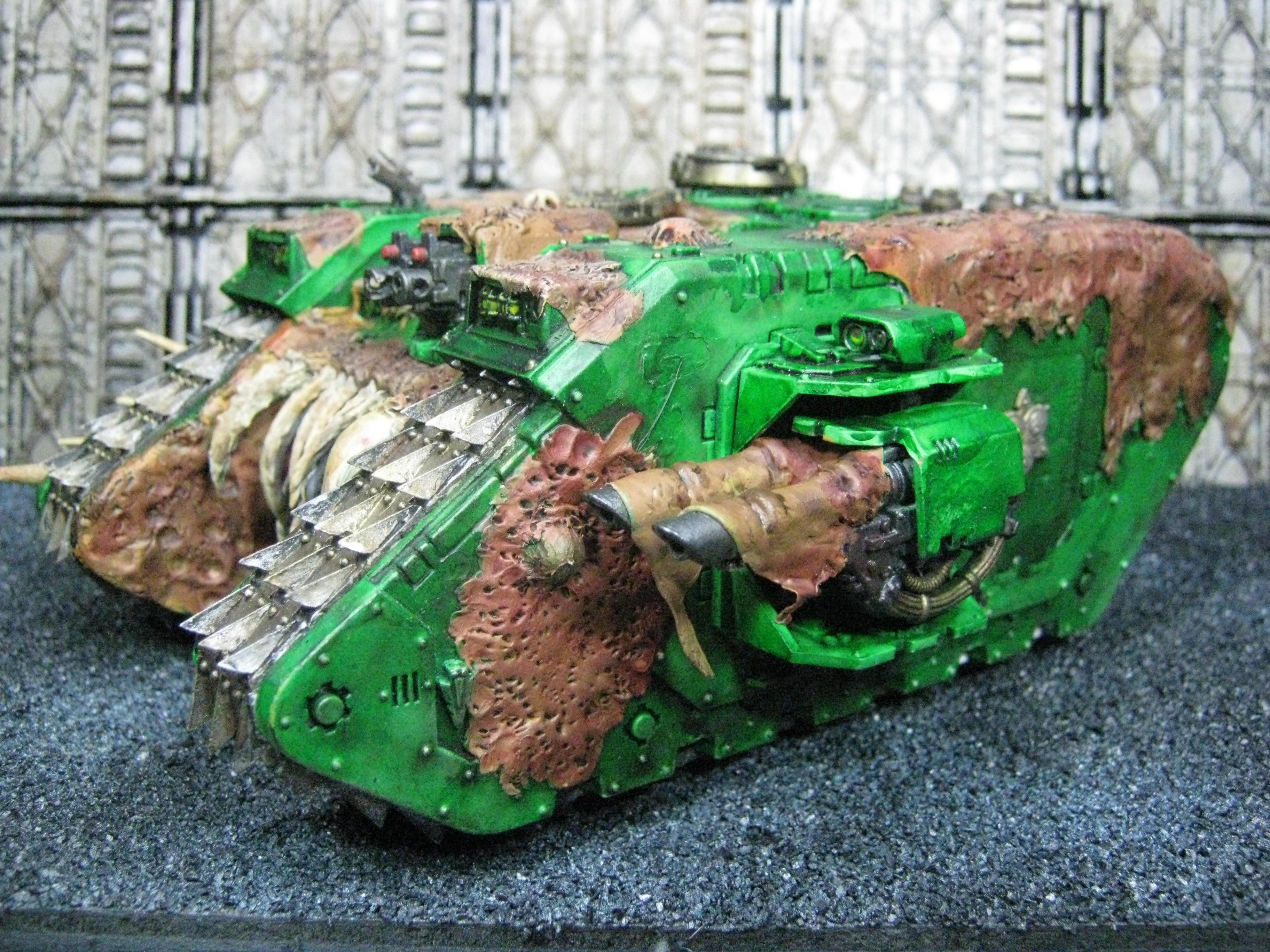 Chaos Space Marines, Conversion, Death Guard, Greenstuff, Land Raider, Nurgle, Plague Marines, Warhammer 40,000