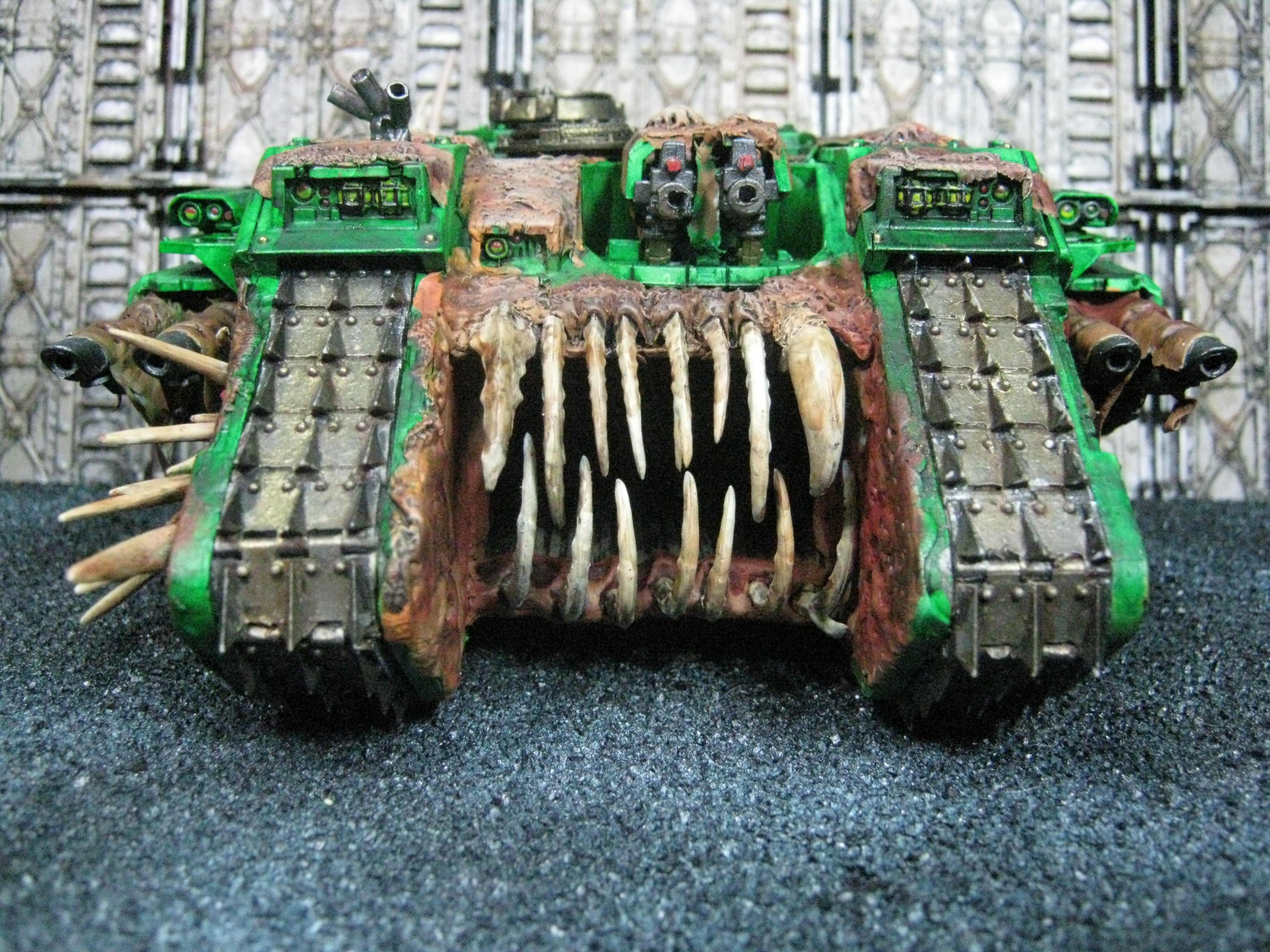 Chaos Space Marines, Conversion, Death Guard, Greenstuff, Land Raider, Nurgle, Plague Marines, Warhammer 40,000