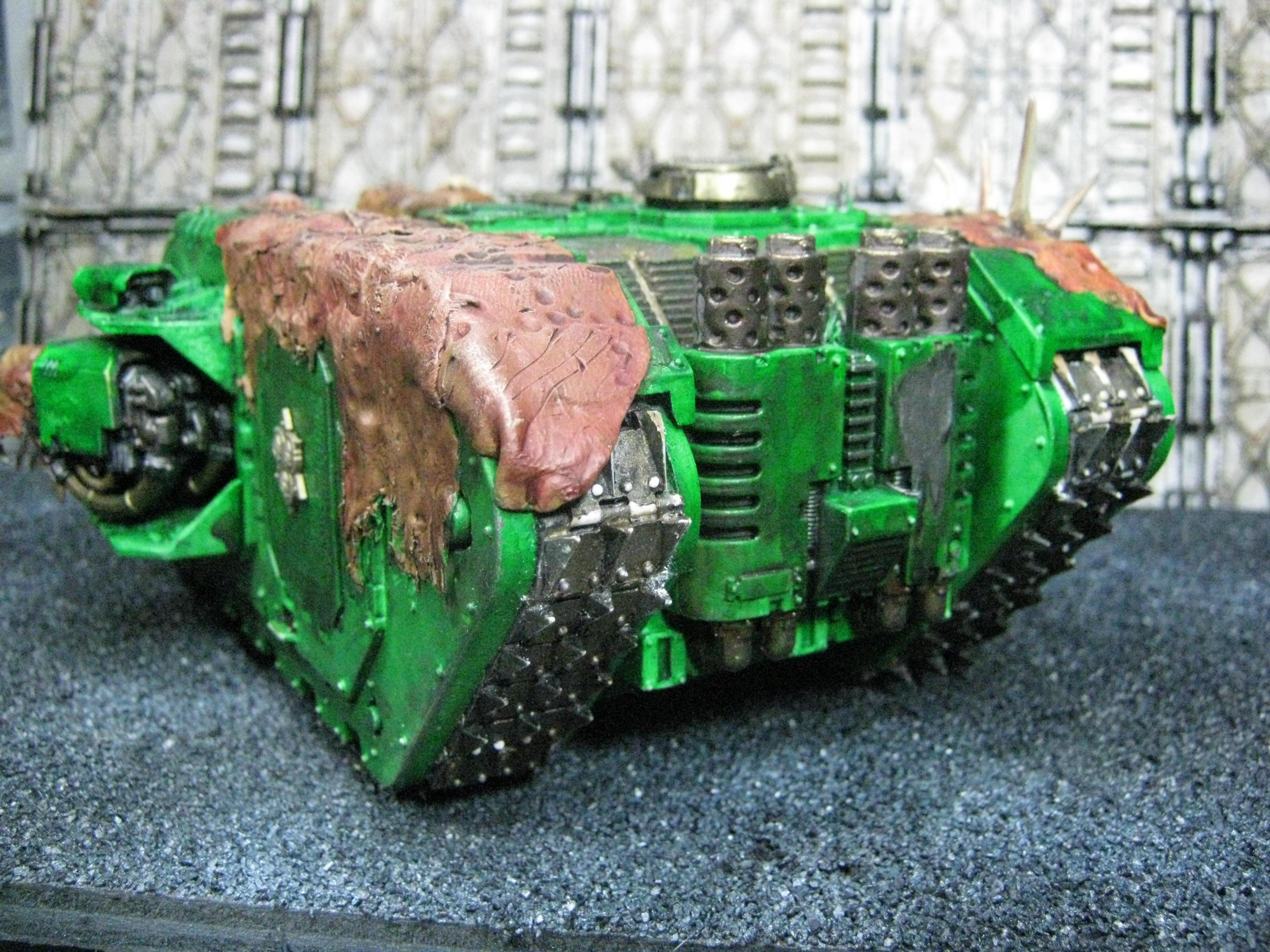 Chaos Space Marines, Conversion, Death Guard, Greenstuff, Land Raider, Nurgle, Plague Marines, Warhammer 40,000