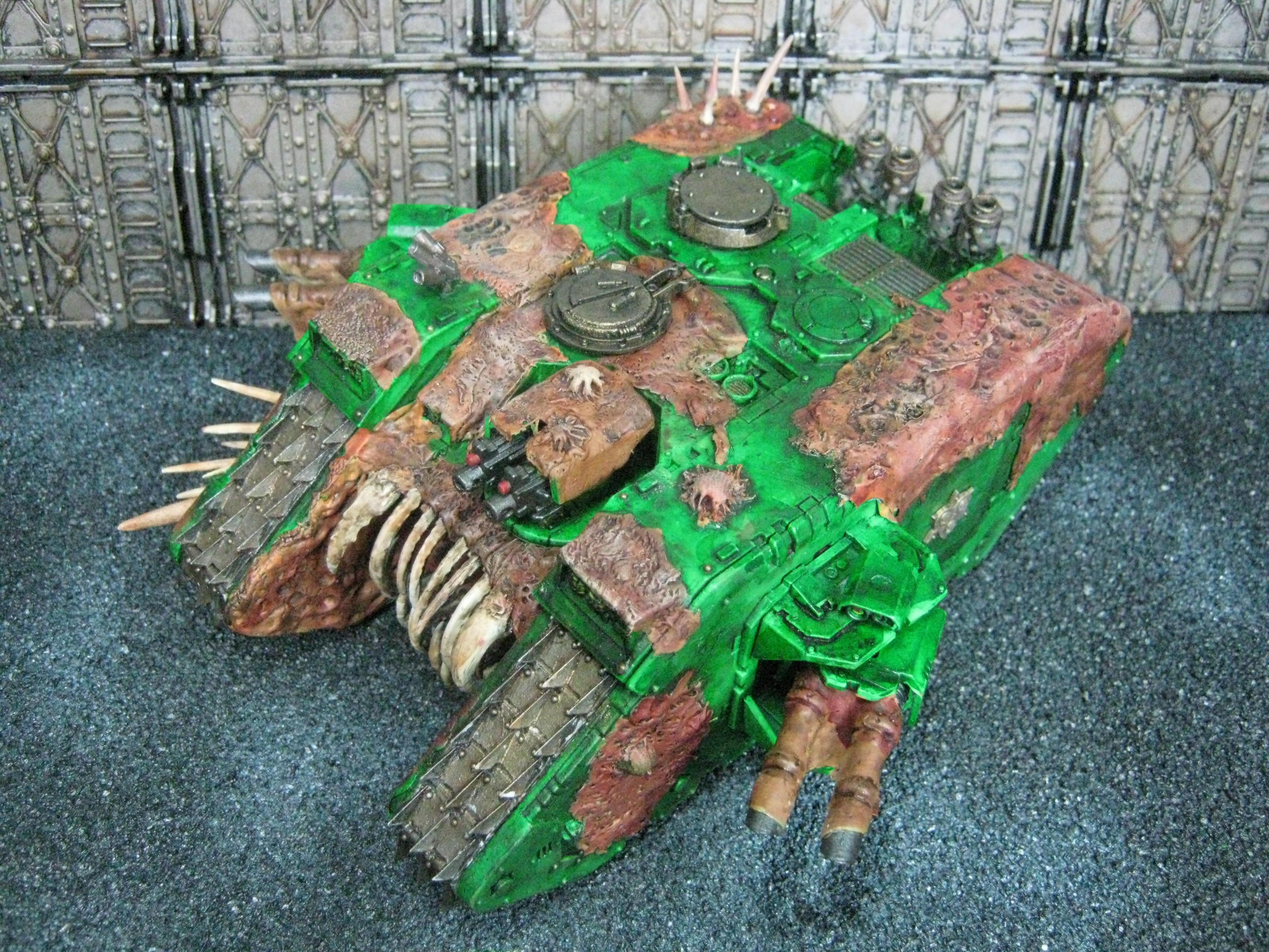 Chaos Space Marines, Conversion, Death Guard, Greenstuff, Land Raider, Nurgle, Plague Marines, Warhammer 40,000