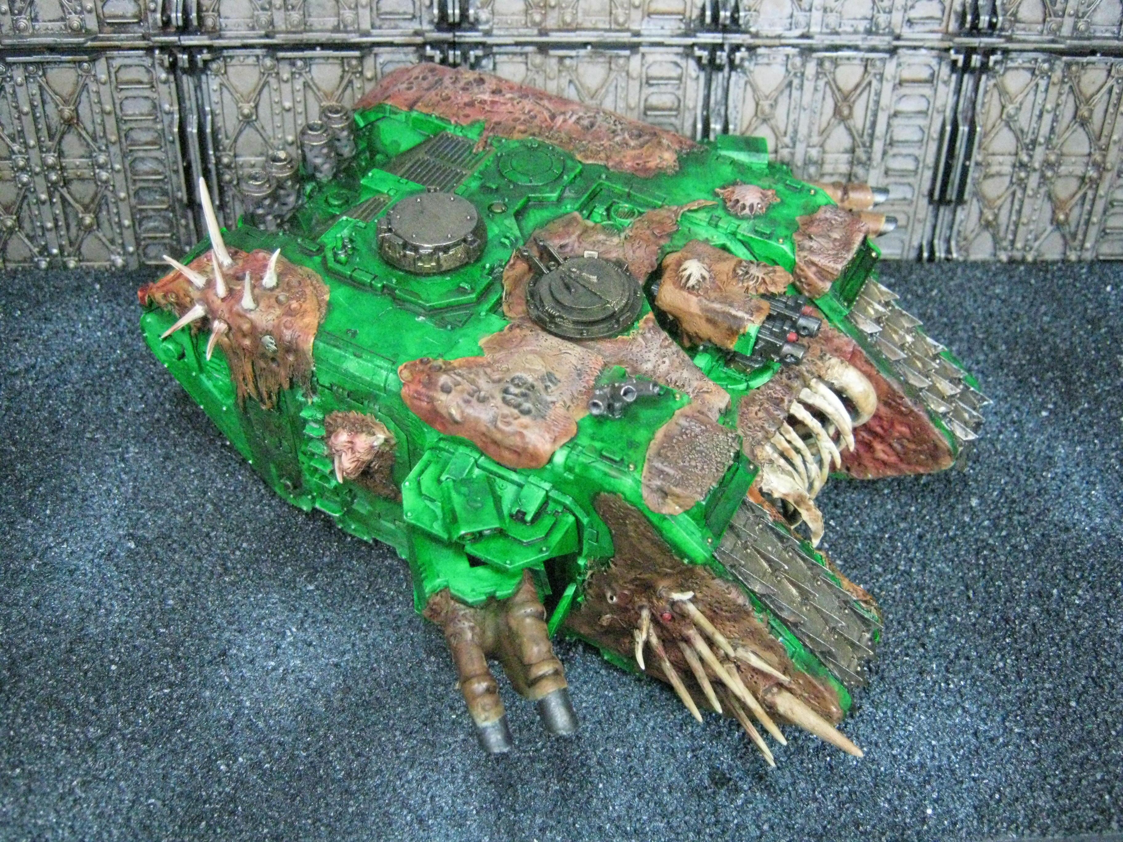 Chaos Space Marines, Conversion, Death Guard, Greenstuff, Land Raider, Nurgle, Plague Marines, Warhammer 40,000