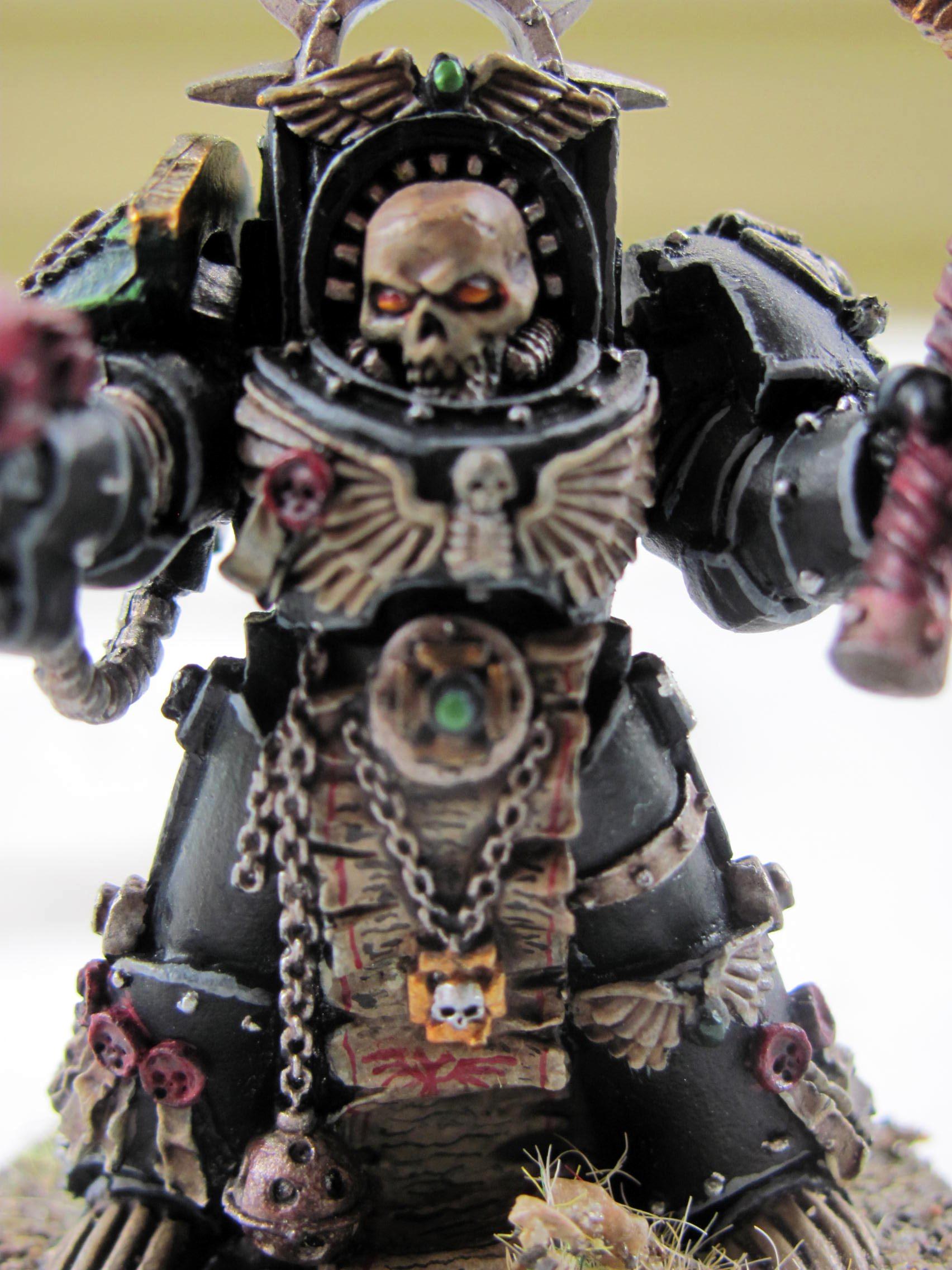 Chaplain, Dark Angels, Eye Lens, Skeletons, Terminator Armor