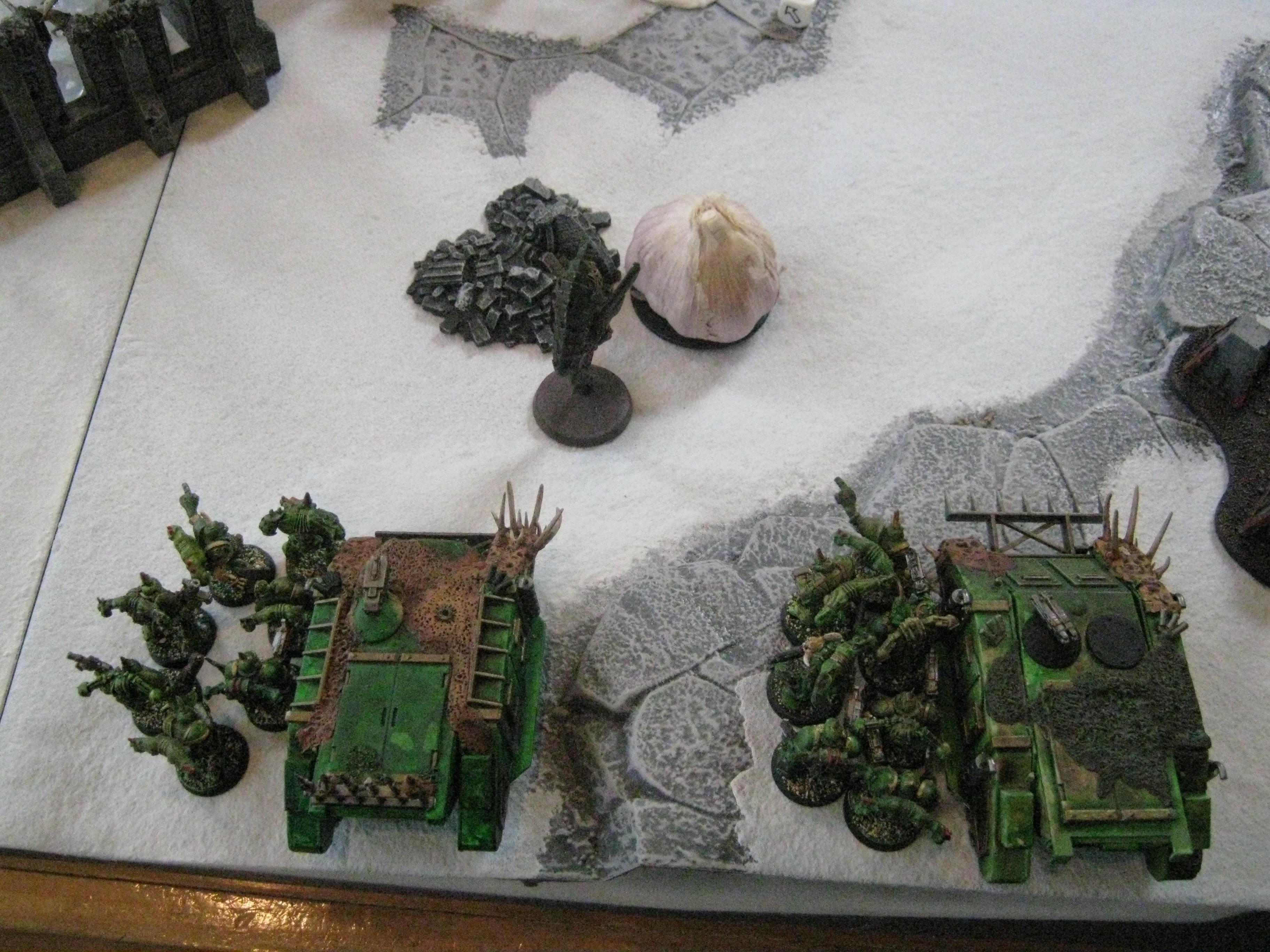 Chaos Space Marines, Conversion, Death Guard, Greenstuff, Land Raider, Nurgle, Plague Marines, Warhammer 40,000