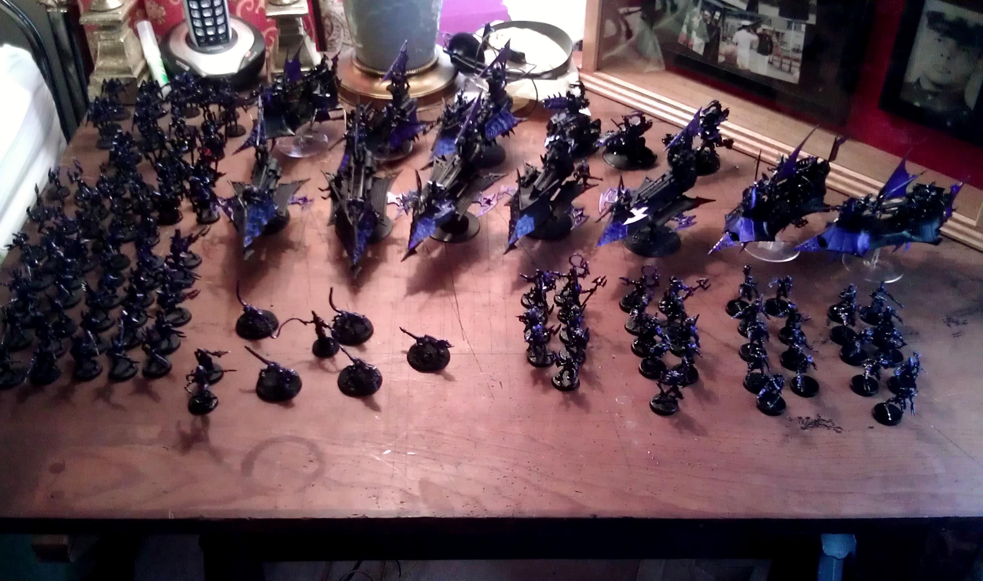 dark eldar army half painted