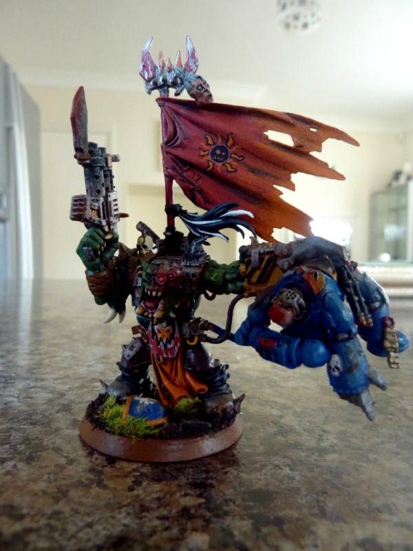 Awesome, Based, Boss, Conversion, Dead Sm, Dead Space Marine, Orks, Painted, Ultrasmurf, Waaagh!, Warboss, Warhammer 40,000, Worthy Of Appreciation