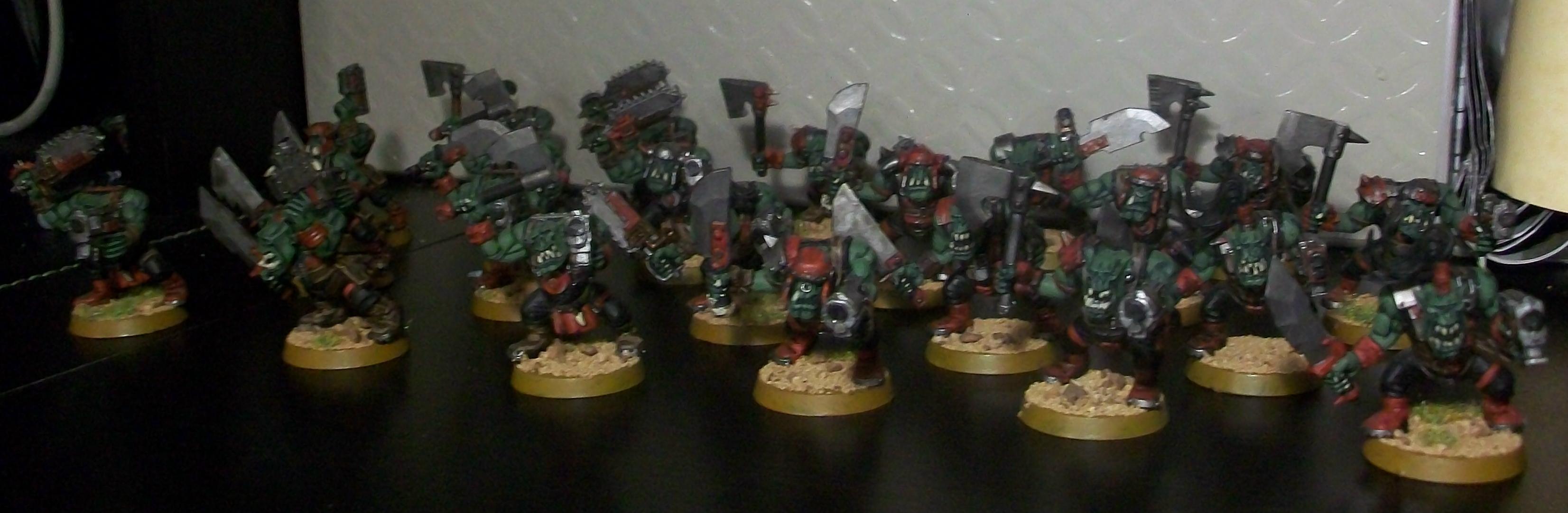 My old ork mob. Straight out of the bot. 