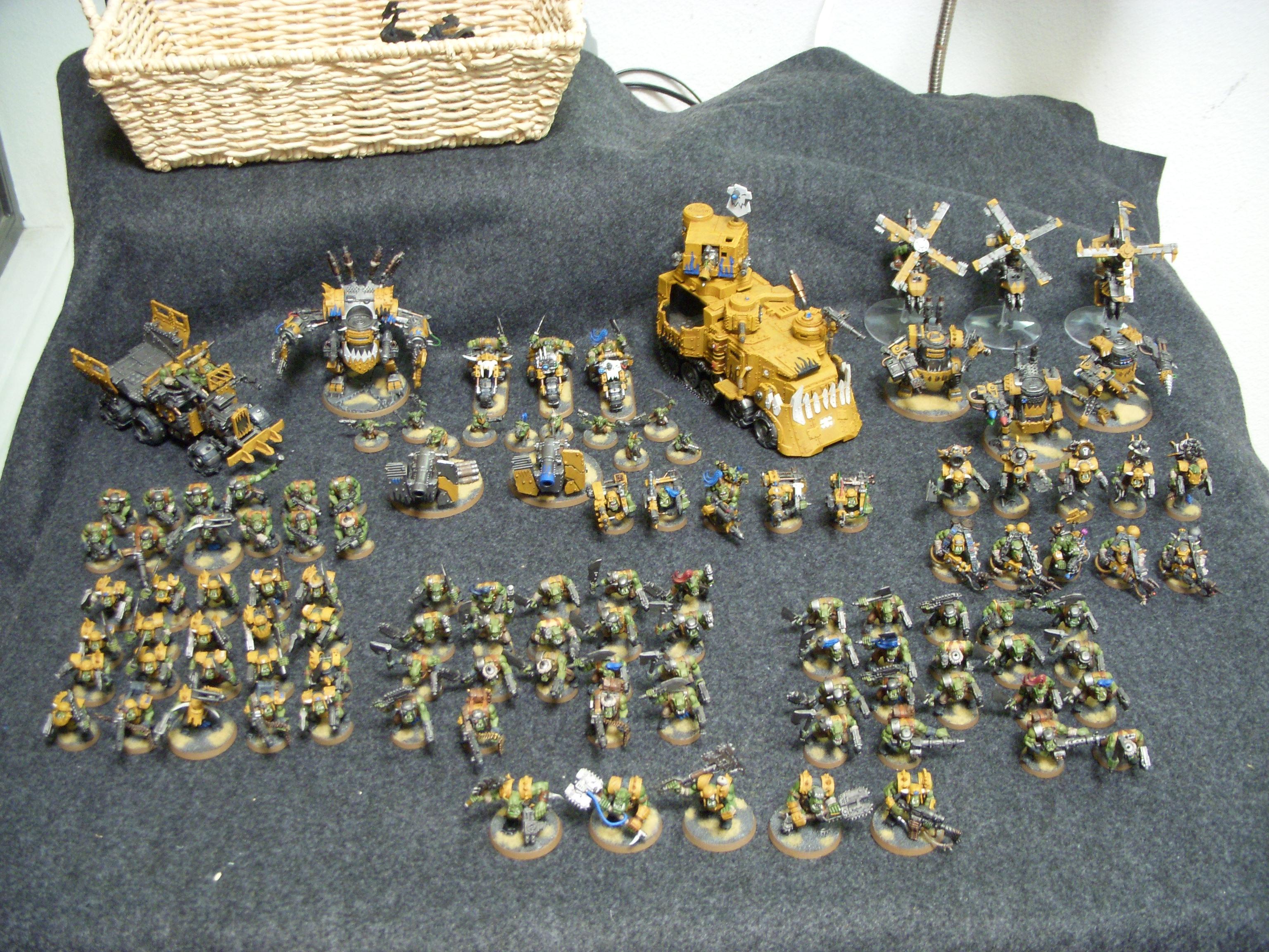 Army, Bad Moon Orks, Bad Moons, Imperial Guard Mordian Iron Guard Bad Moon Orks, Mordian Imperial Guard, Orks