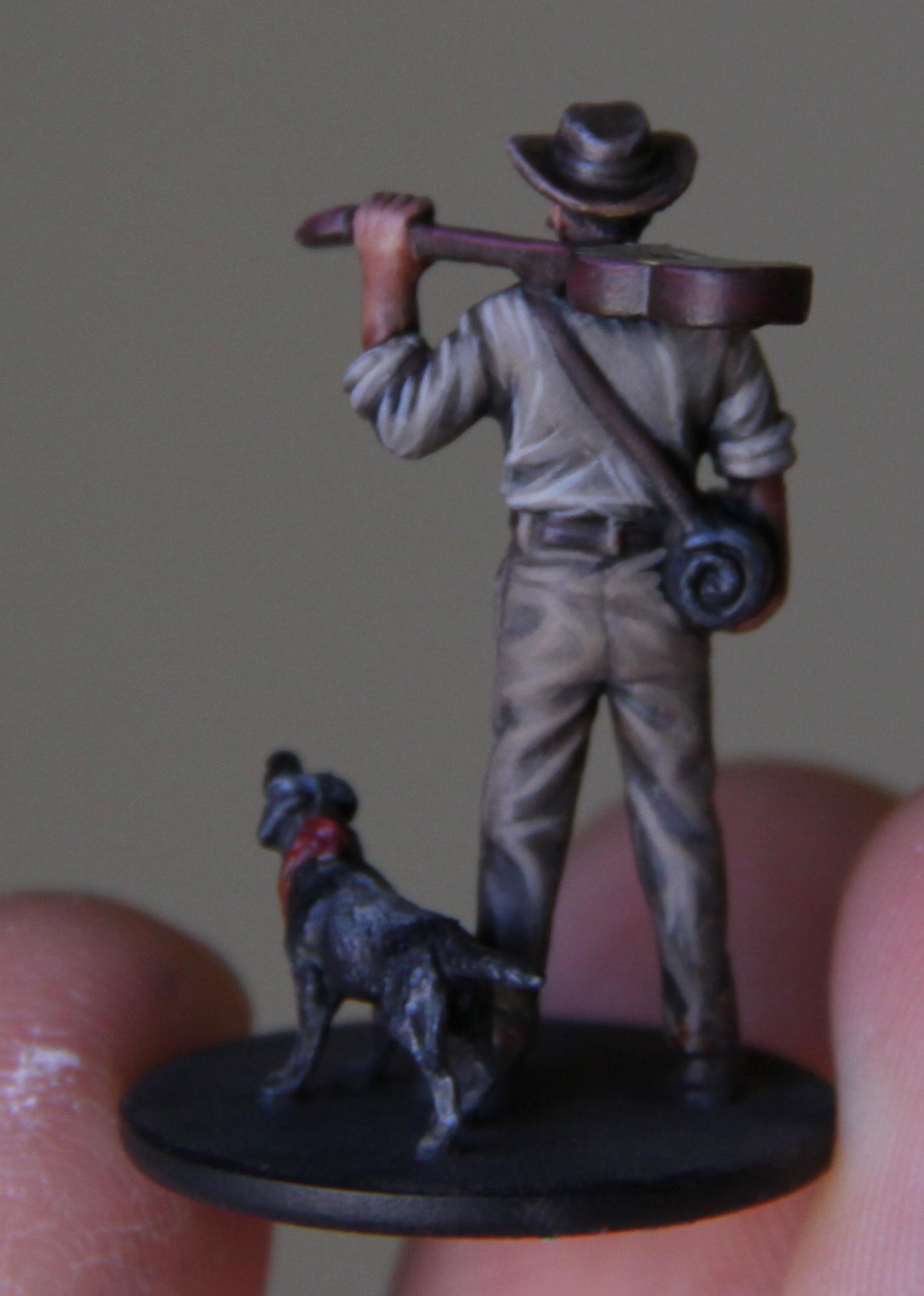 Cowboy, Dog, Guitar