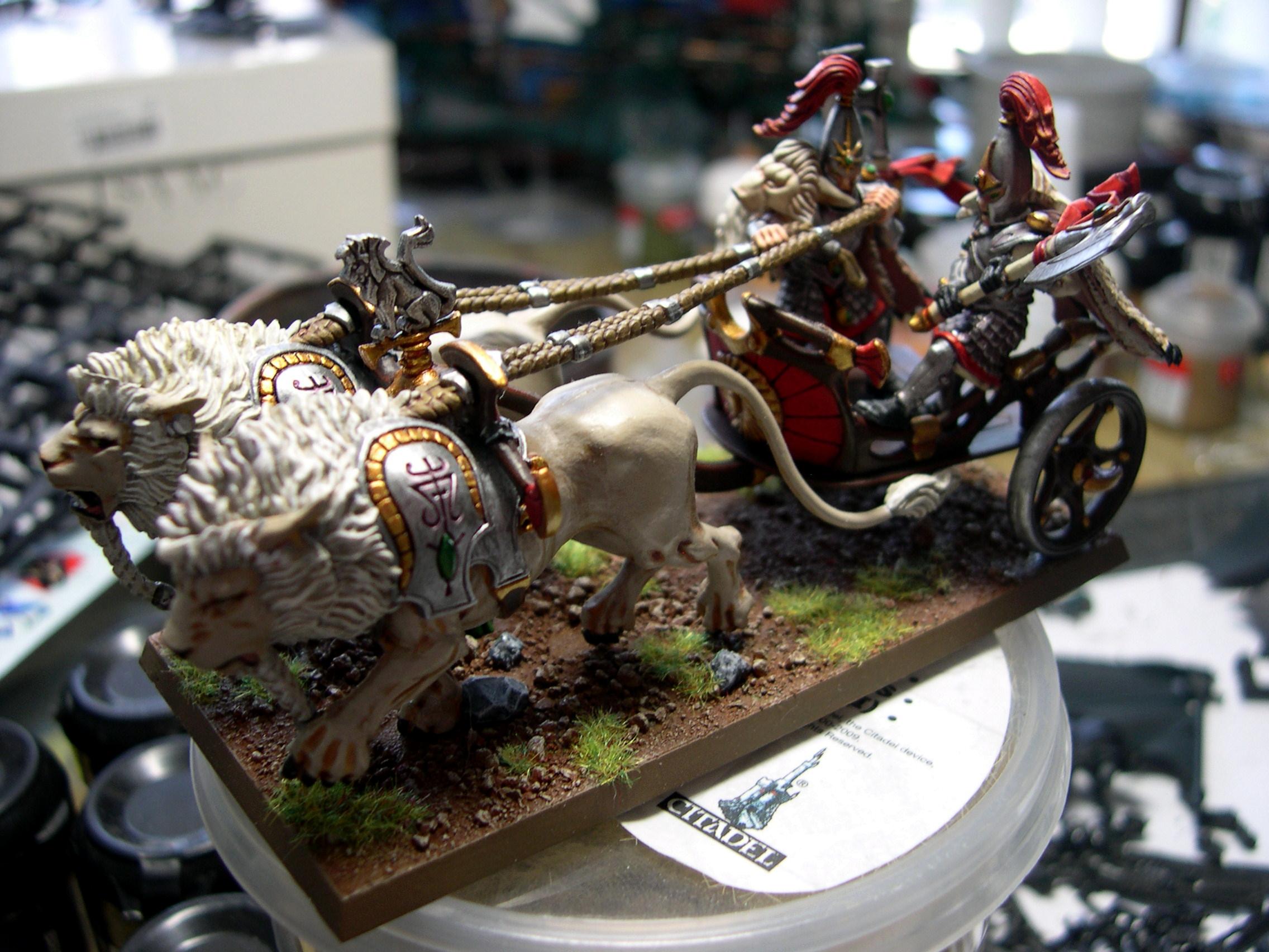 White Lion Chariot