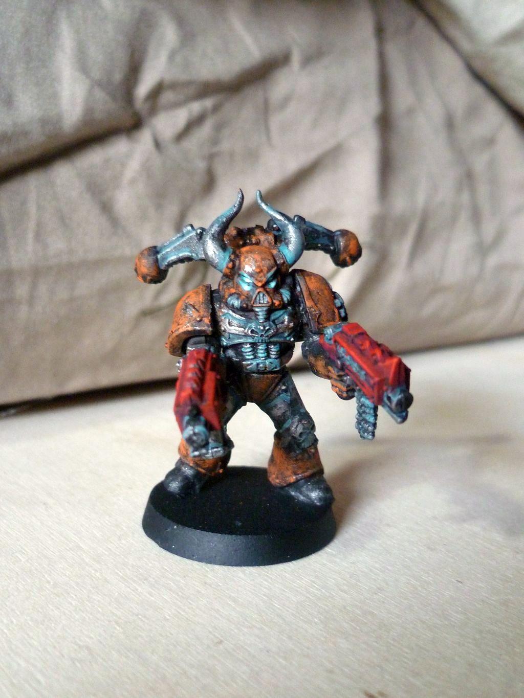 Khorne, Weathered, Khorne Scheme Test mini 2