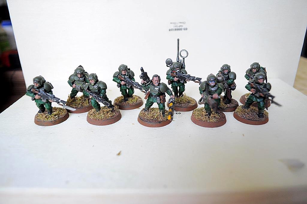Cadians, Chainsword, Gww, Imperial Guard, Infantry, Lasgun, Painted, Warhammer 40,000