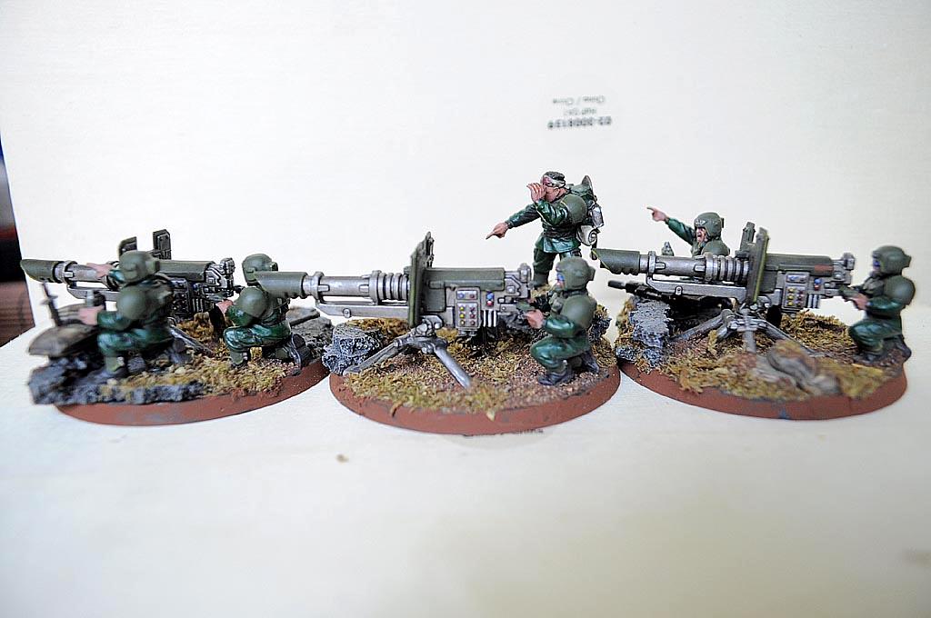 Cadians, Games Workshop, Heavy Weapon, Imperial Guard, Lascannon, Painted, Squad, Warhammer 40,000
