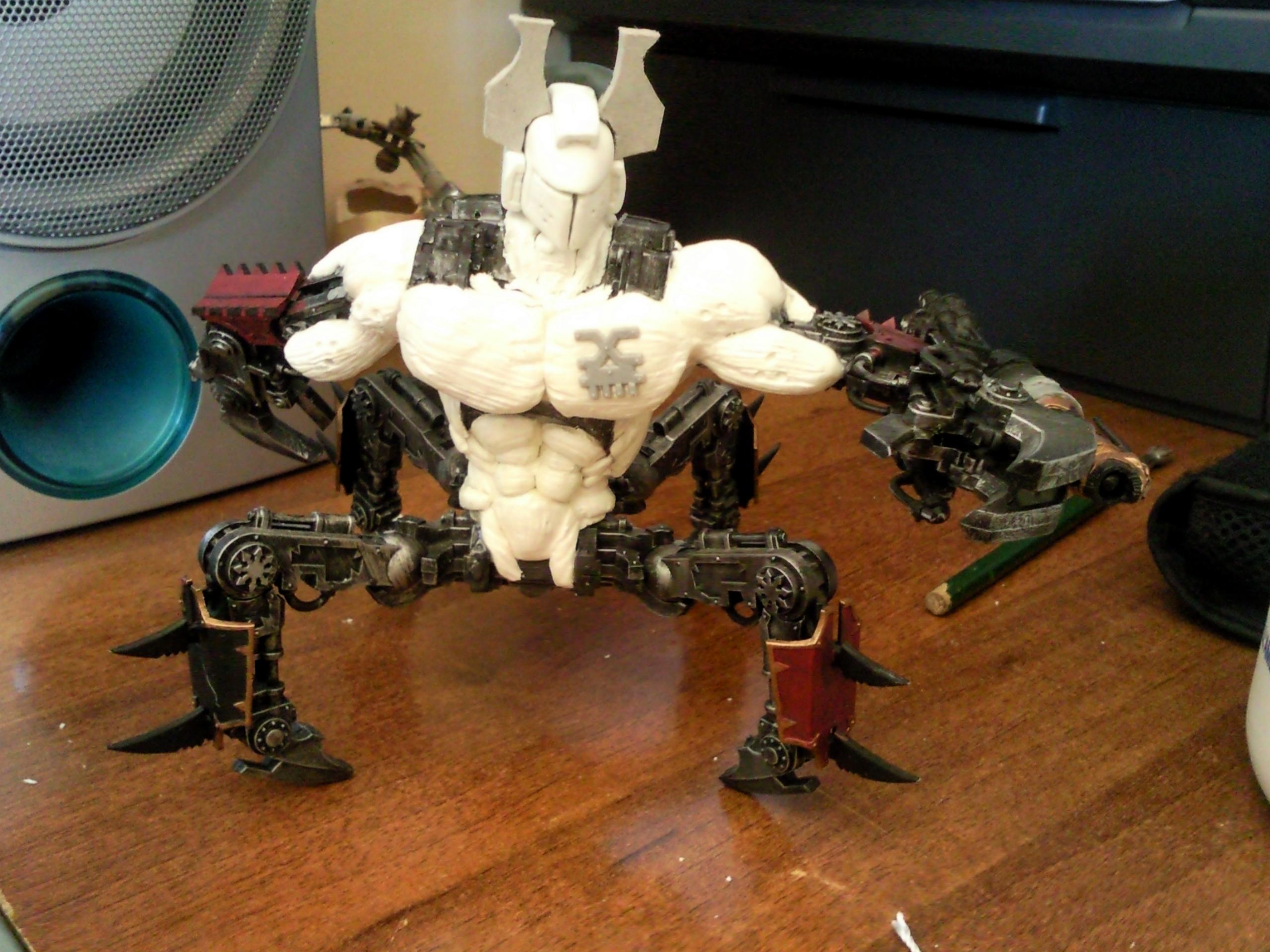 Chaos, Chaos Space Marines, Conversion, Defiler, Greenstuff, Khorne, Soul Grinder, Warhammer 40,000, Work In Progress
