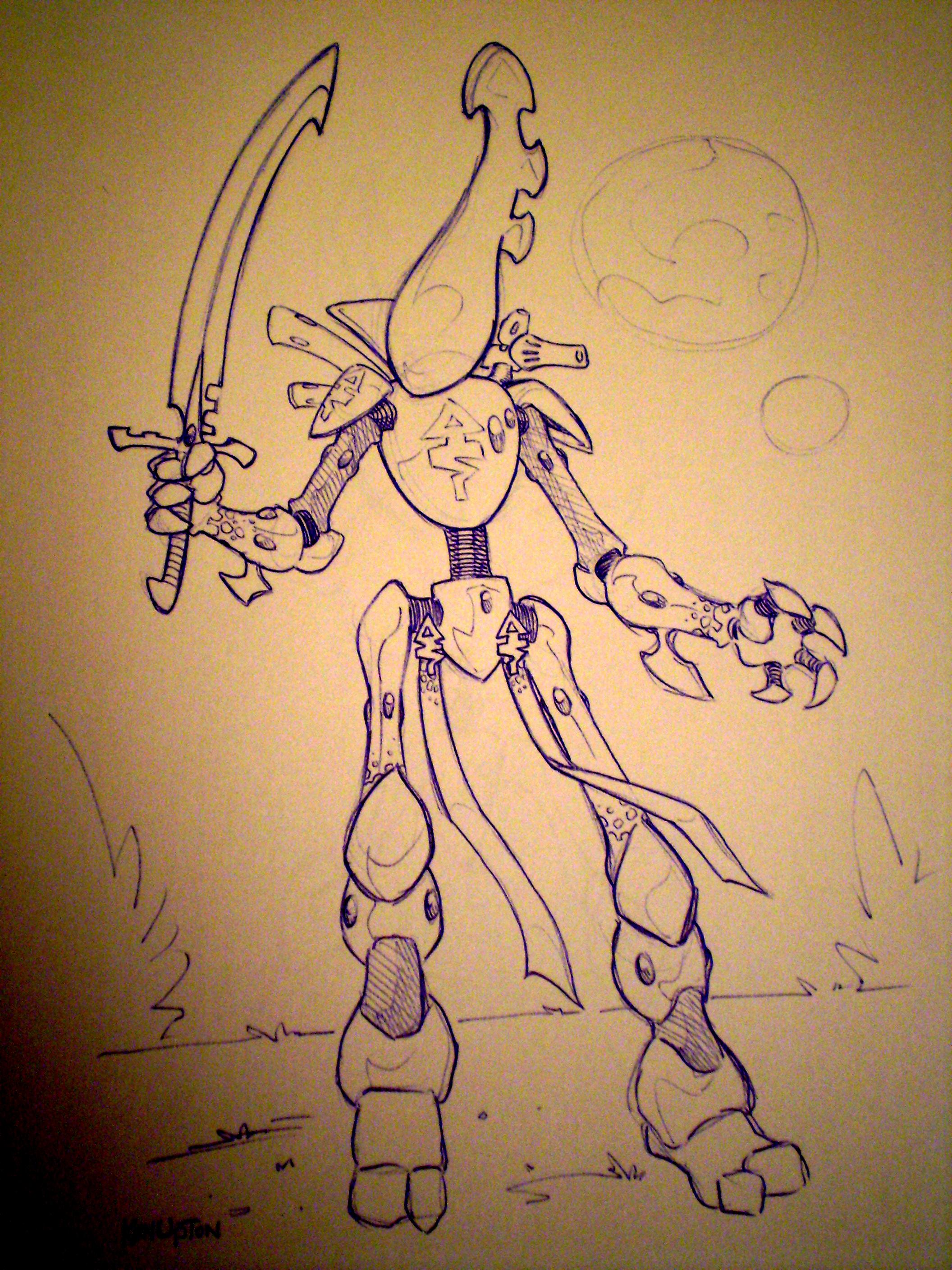 Artwork, Eldar, Warhammer 40,000, Wraithlord