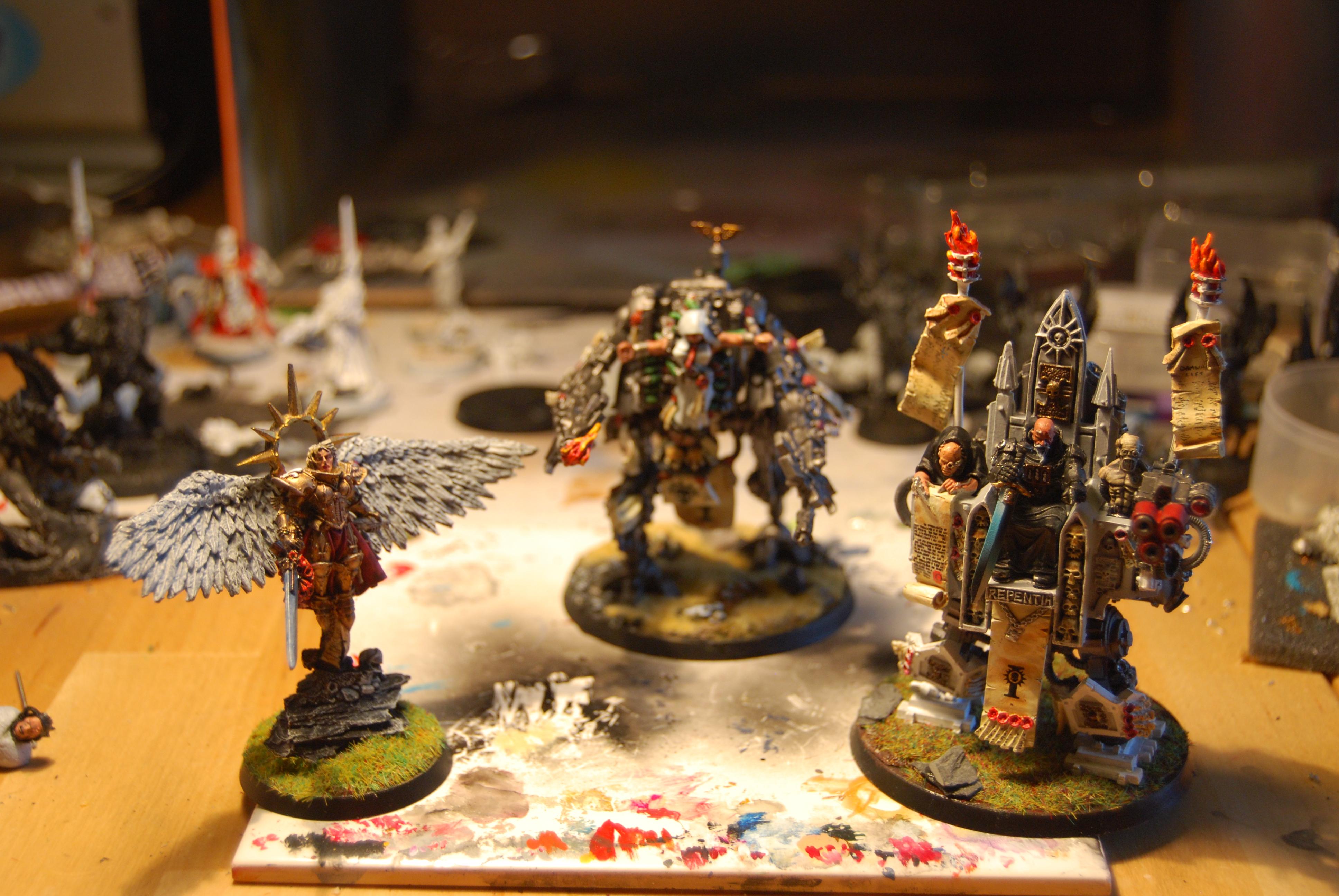 Inquisition, Karamazov, Living Saint, Pentinent Machine, Saint Celestine, Sisters Of Battle, Walking Throne, Warhammer 40,000, Witch Hunters