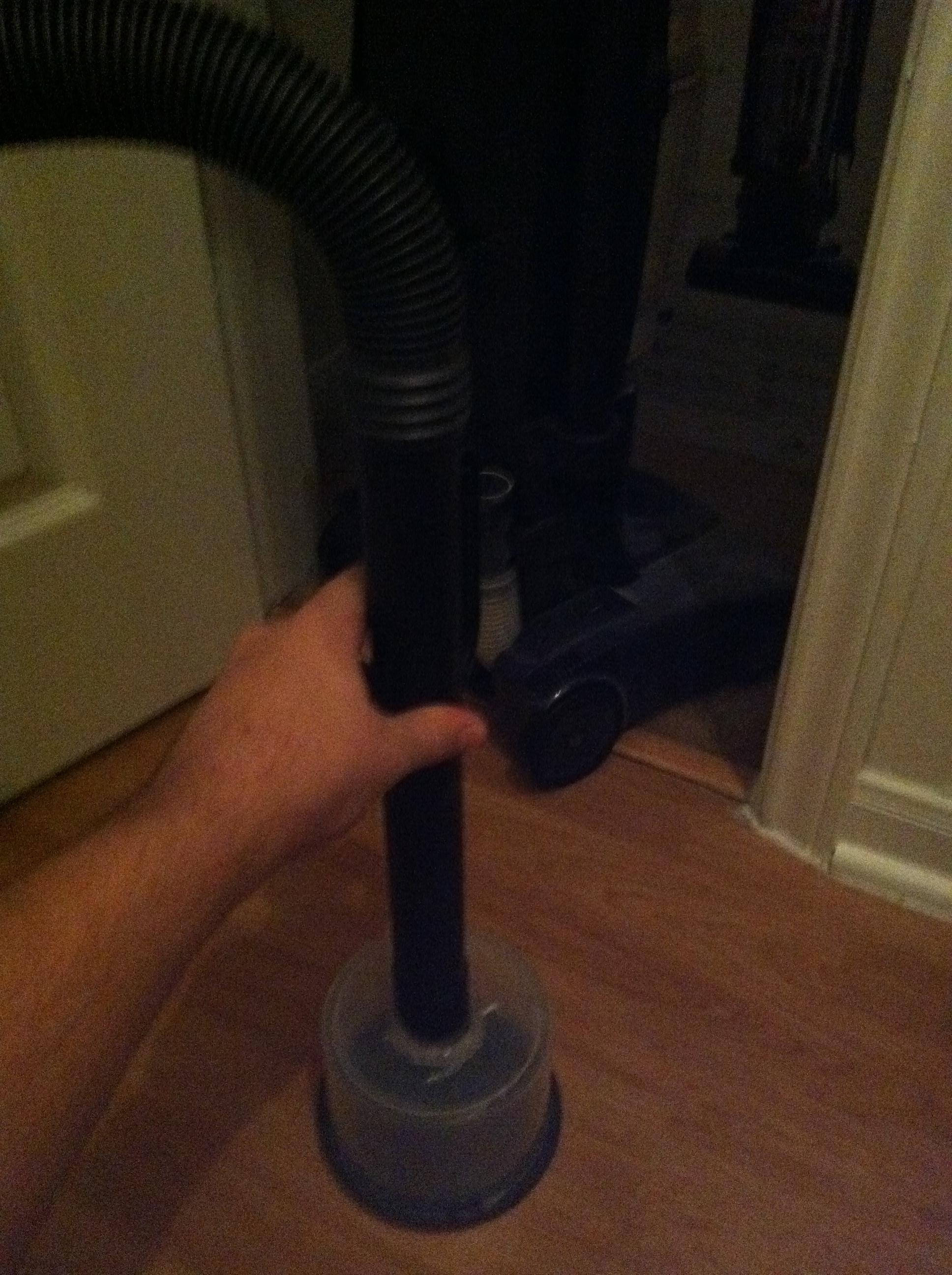 This is how you attach the vaccuum cleaner. Go get those bits back