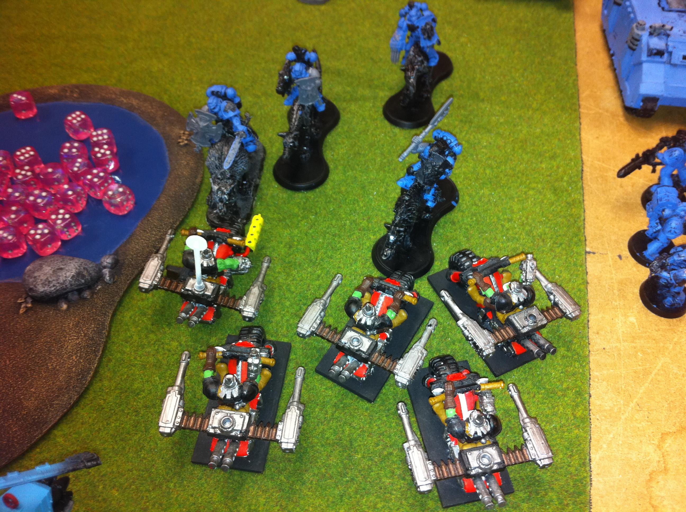 Orks, Space Marines, Space Wolves