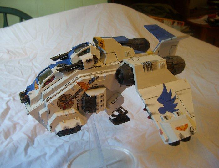 Eagle Warriors, Flyer, Freehand, Space Marine Flyer, Split Scheme, Split Scheme Vehicle, Storm Raven, Warhammer 40,000