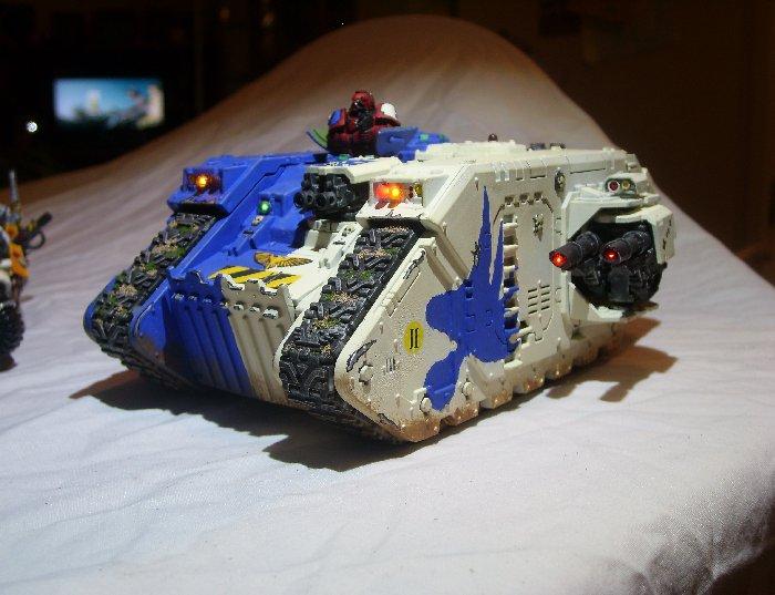 Eagle Warriors, Heavy Bolter, Land Raider, Lascannon, Lighting Effects, Space Marines, Warhammer 40,000