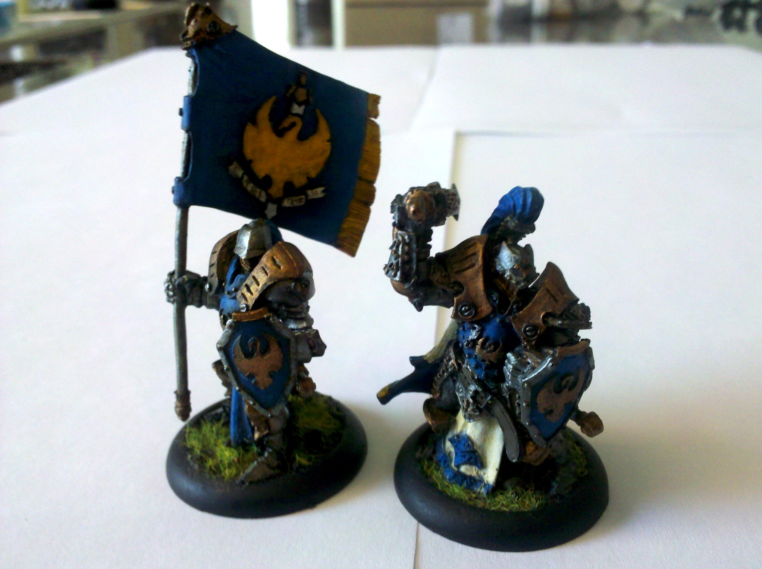 Cygnar, Warmachine, Sword Knights Officer and Standard