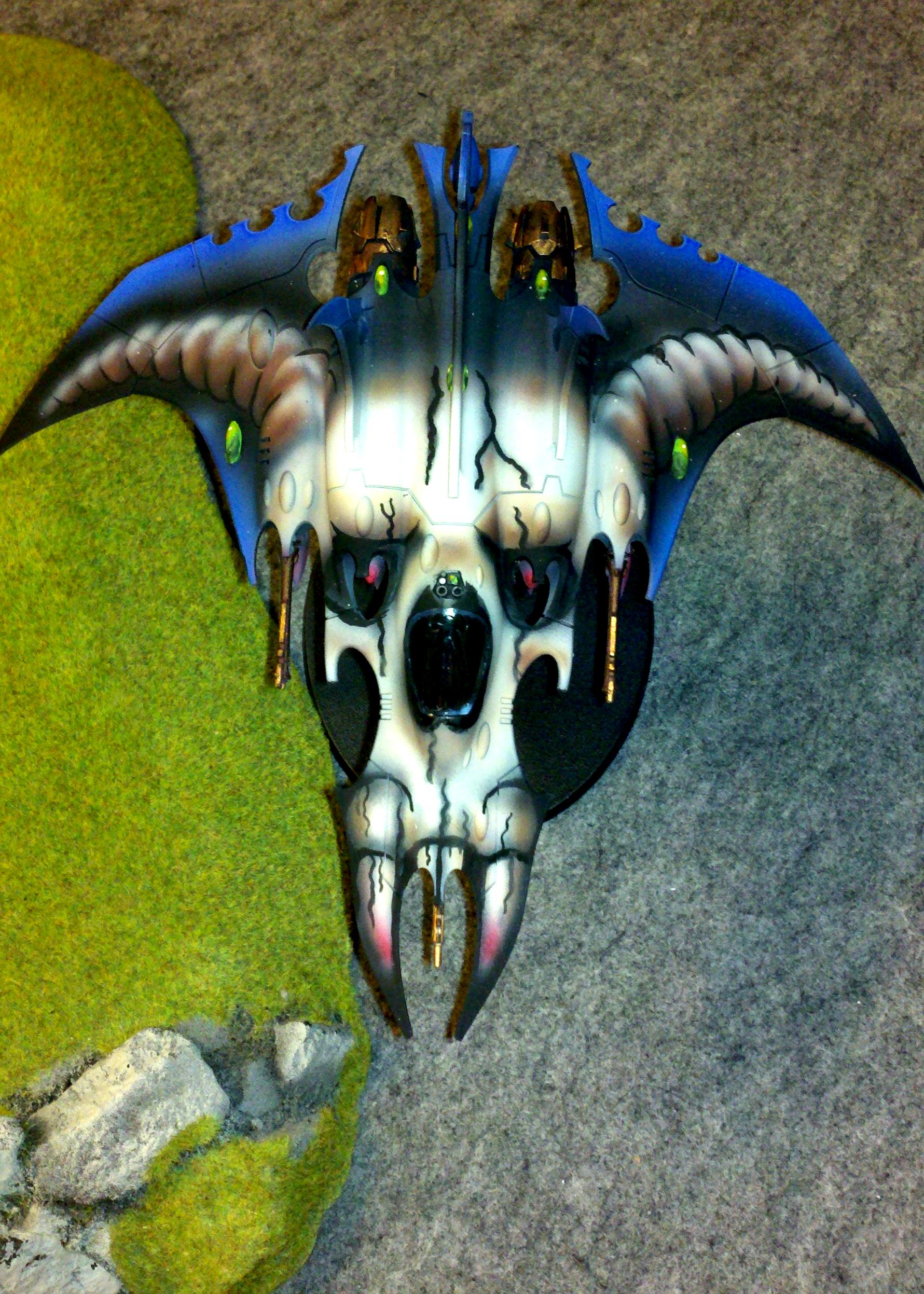 Dark Eldar, Eldar, Flyer, Freehand, Razorwing, Skull