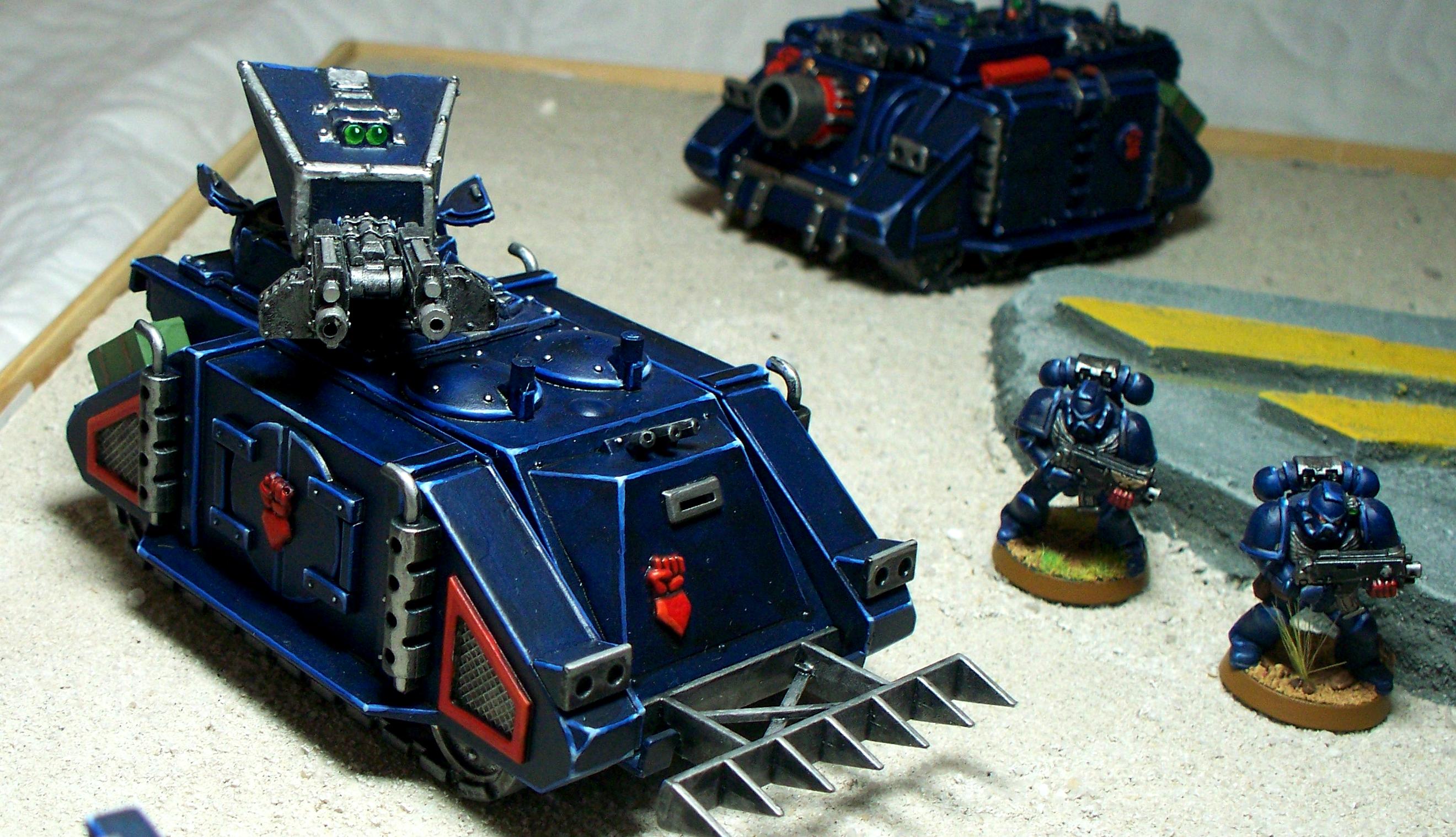 Crimson Fists, Razorback, Space Marines, Tank, Warhammer 40,000