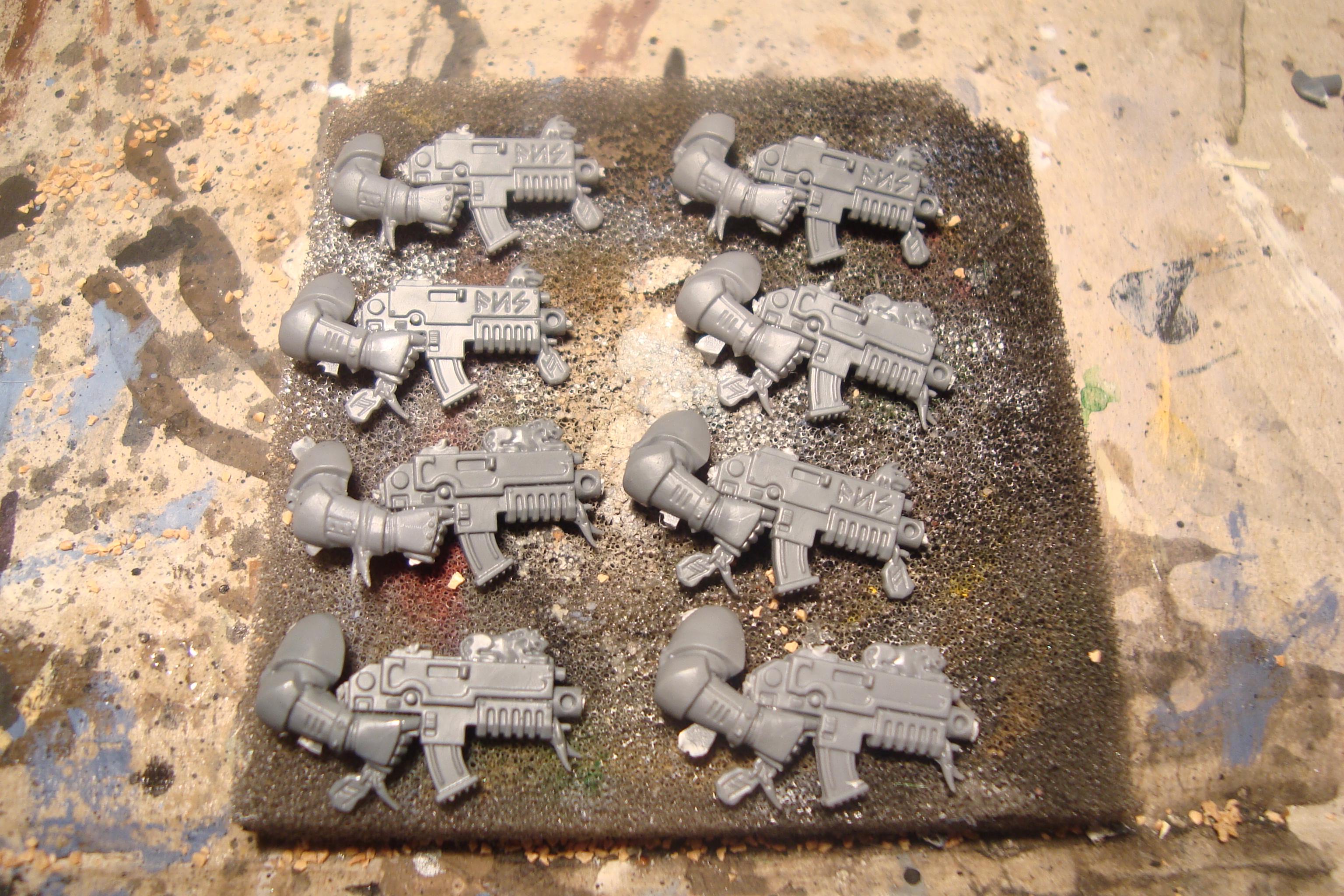 All ten will be armed with bolters. I'm not a fan of CC weapons on my Grey Hunters