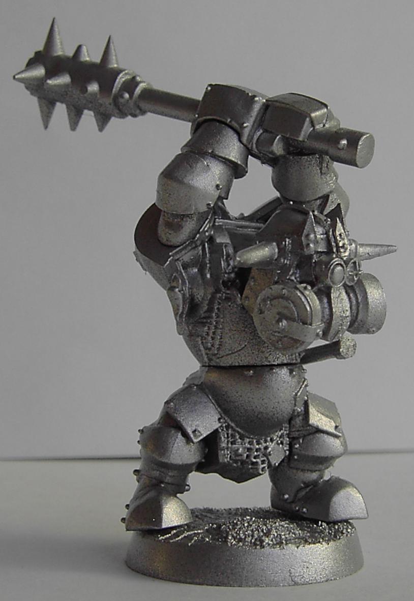 40k Orks, Ammo Runt, Chainsaws, Conversion, Gasmasked, Looted Wagon Vehicles, Nob
