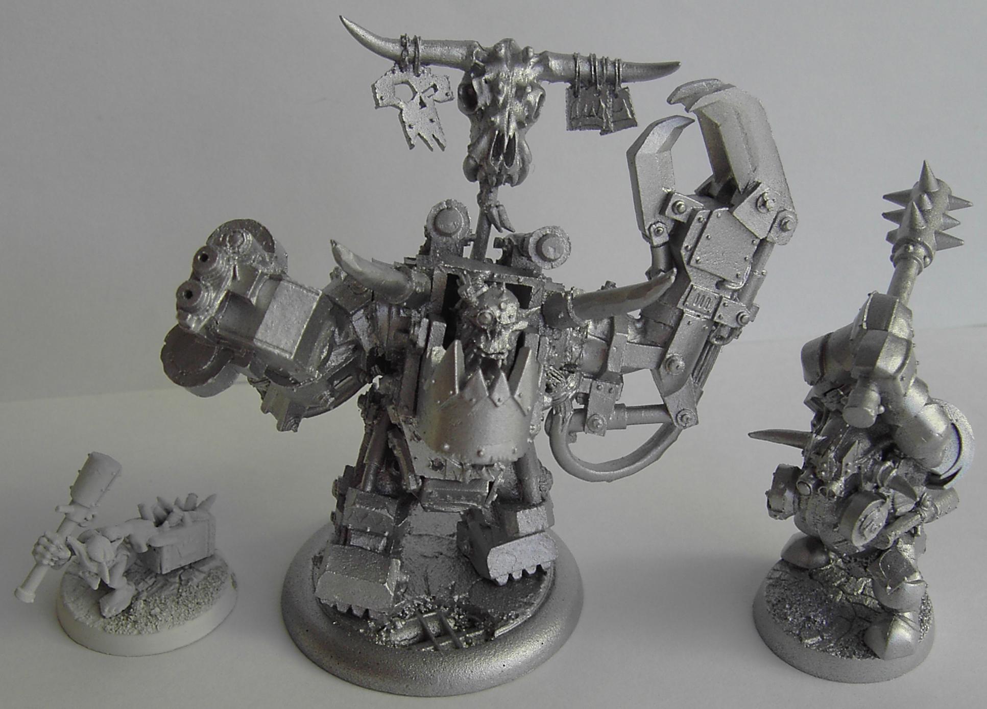 40k Orks, Ammo Runt, Chainsaws, Conversion, Gasmasked, Looted Wagon Vehicles, Nob