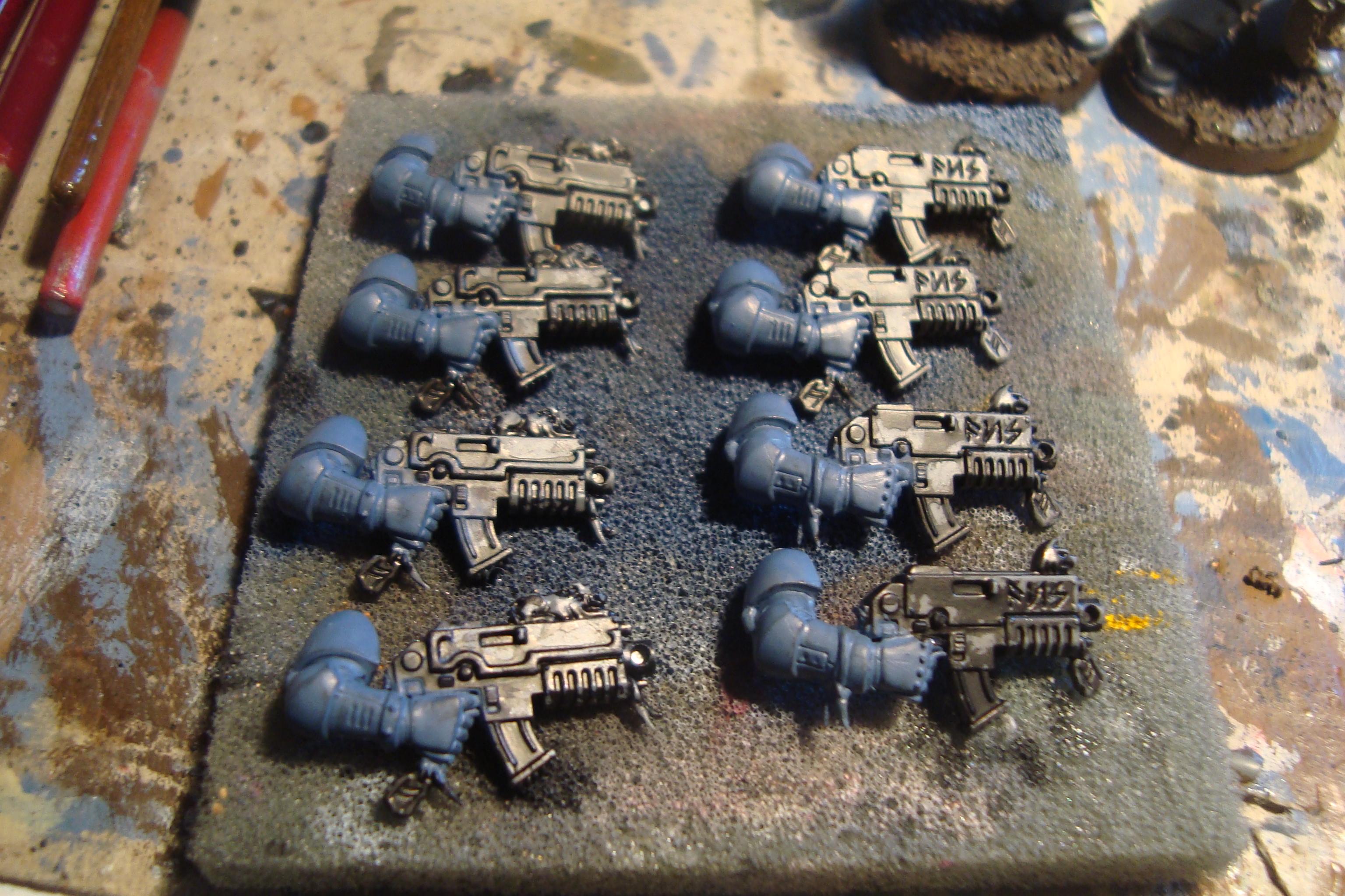 All my bolters, primed and under coated