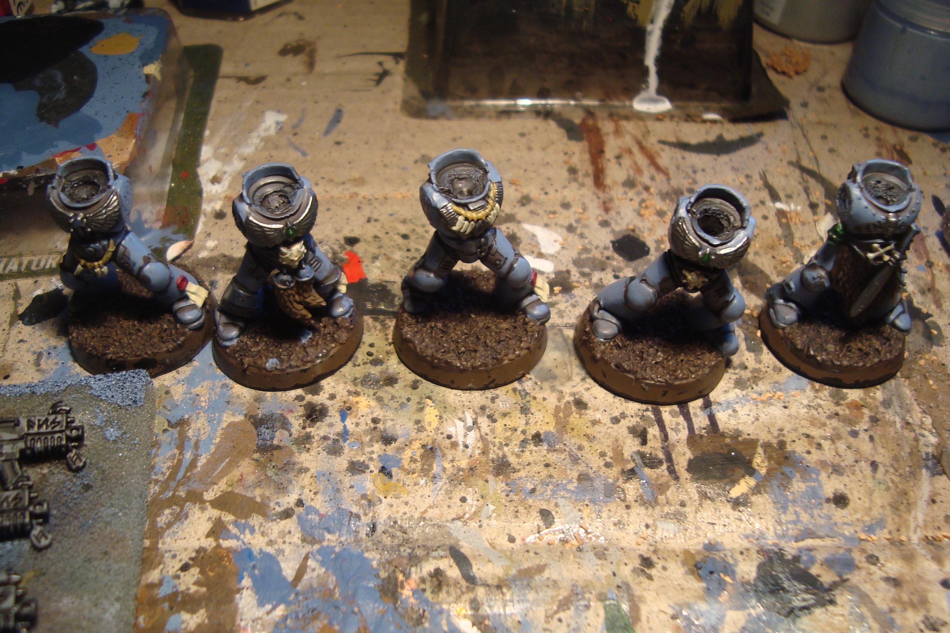 Group shot of WIP Grey Hunters